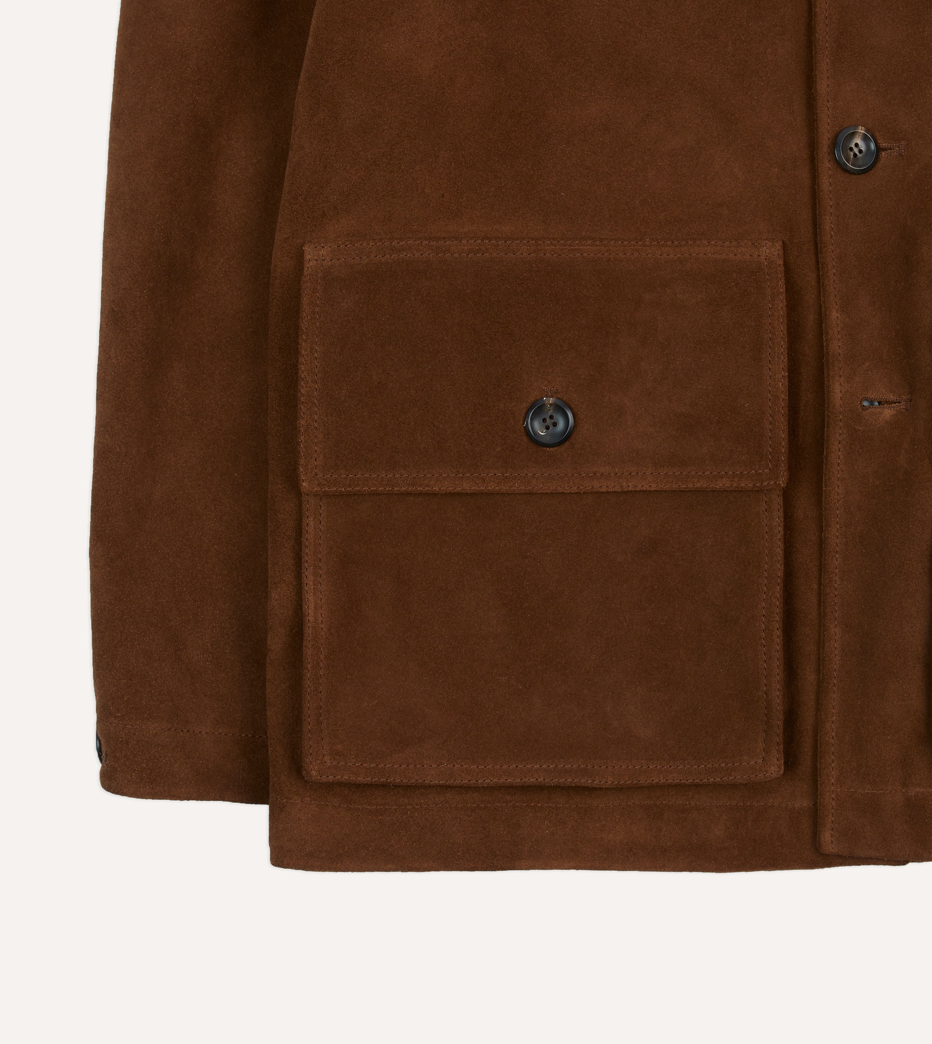 Brown Suede and Leather Donkey JacketBrown Suede and Leather