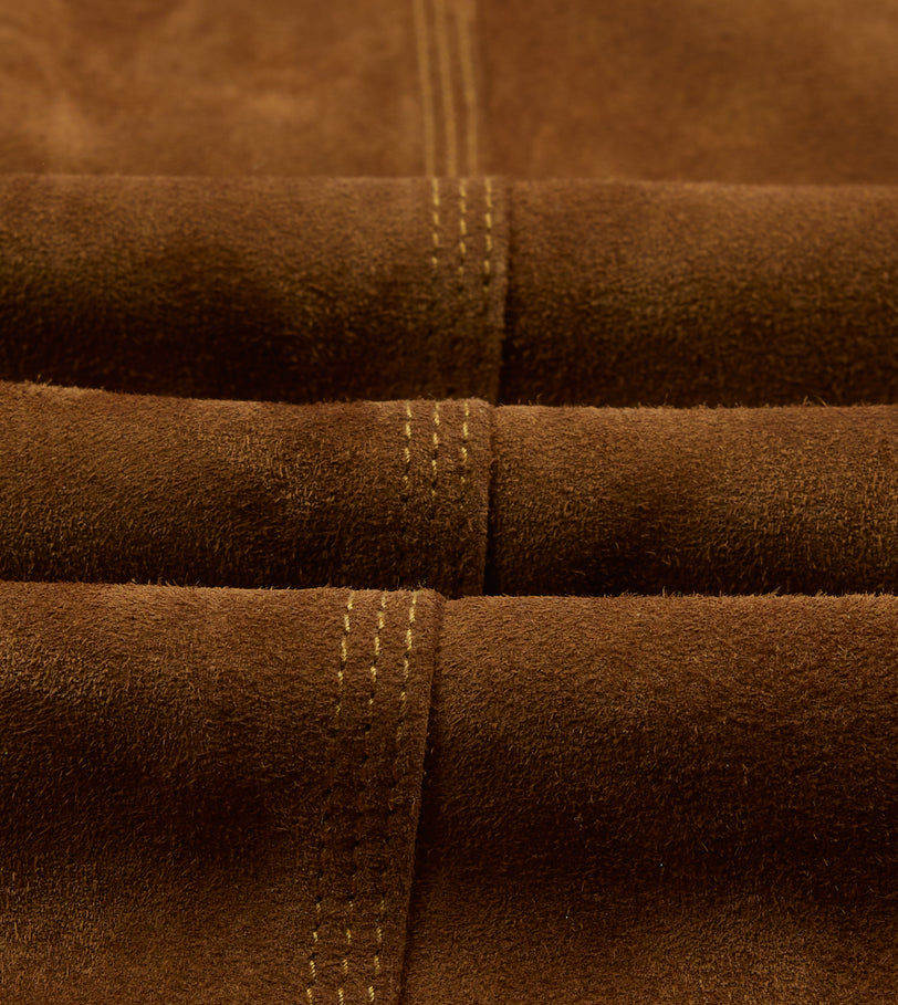 Tobacco Suede Blanket Lined Welder Jacket