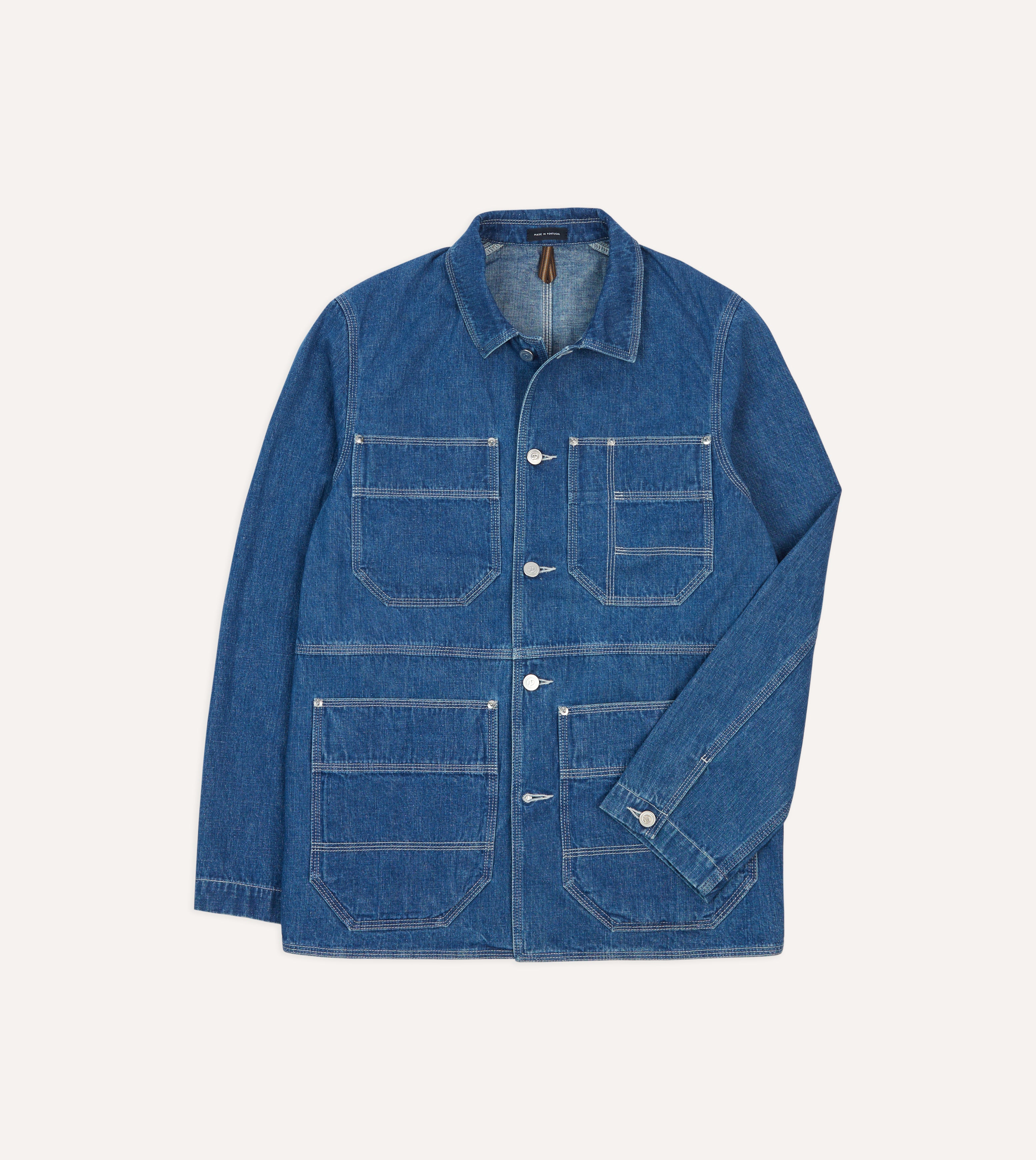 Stone Wash Selvedge Denim Welder Jacket