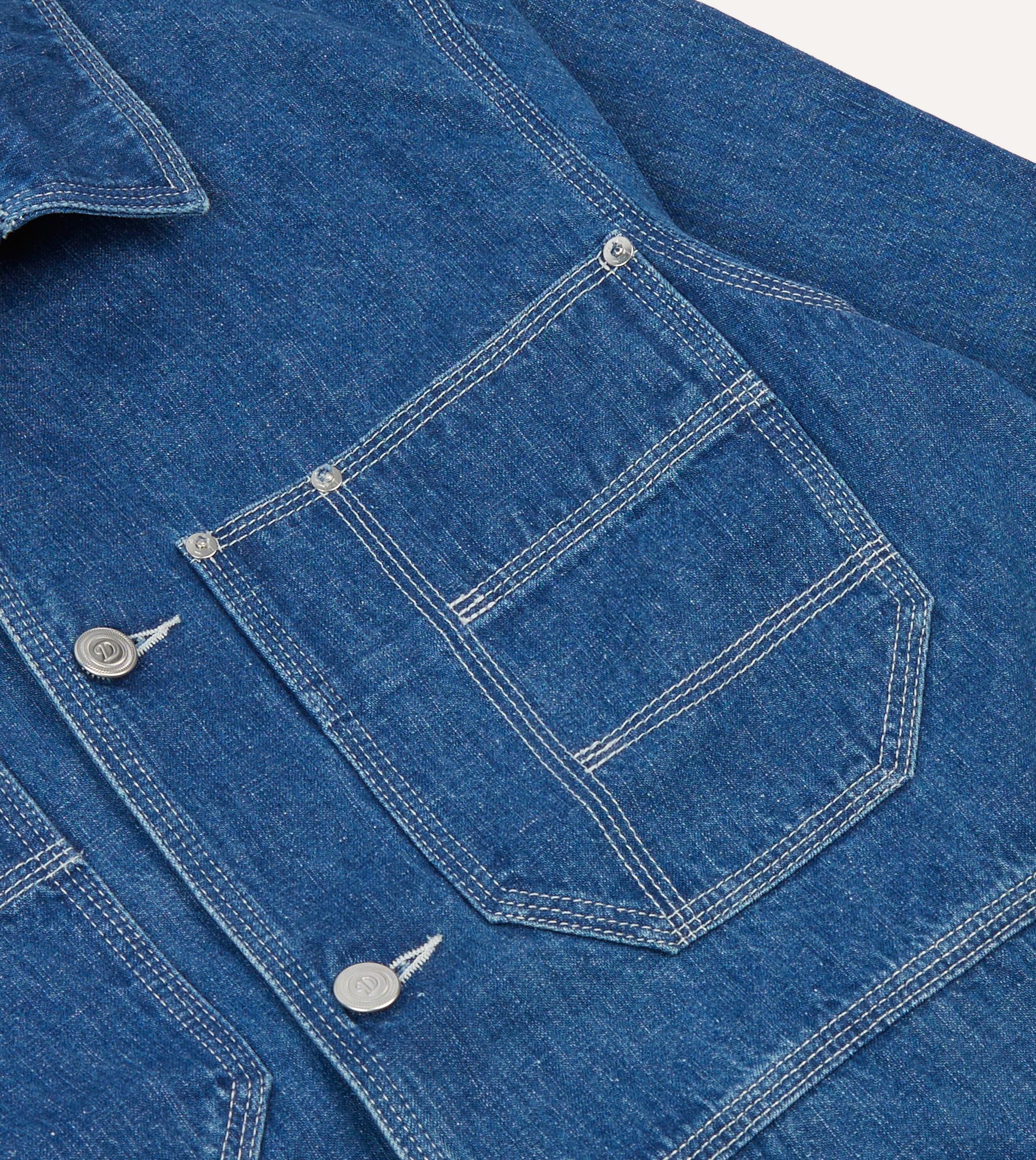 Stone Wash Selvedge Denim Welder Jacket – Drakes US