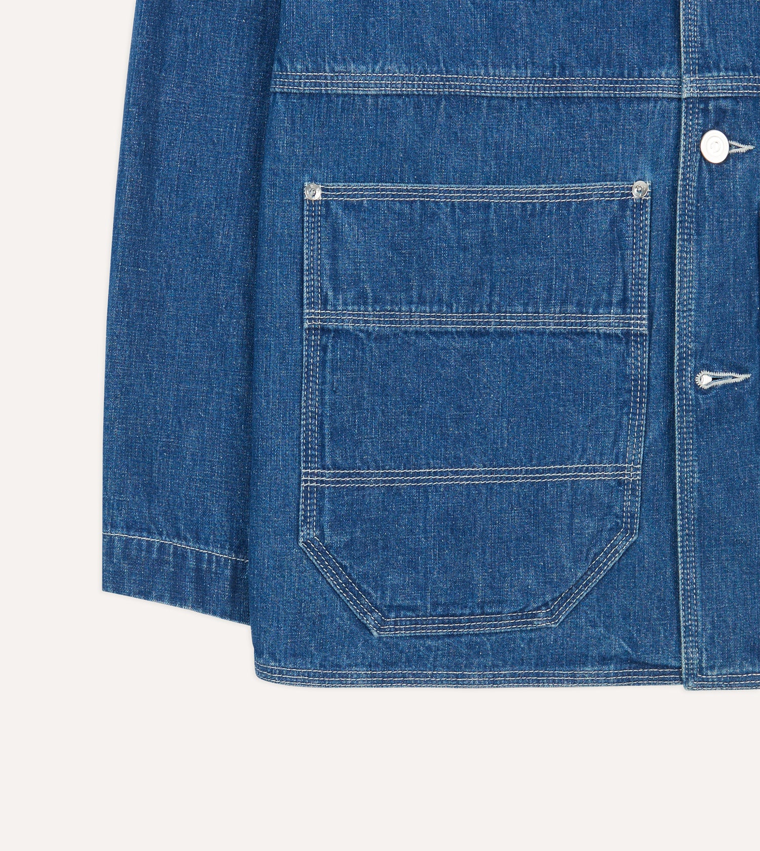 Stone Wash Selvedge Denim Welder Jacket