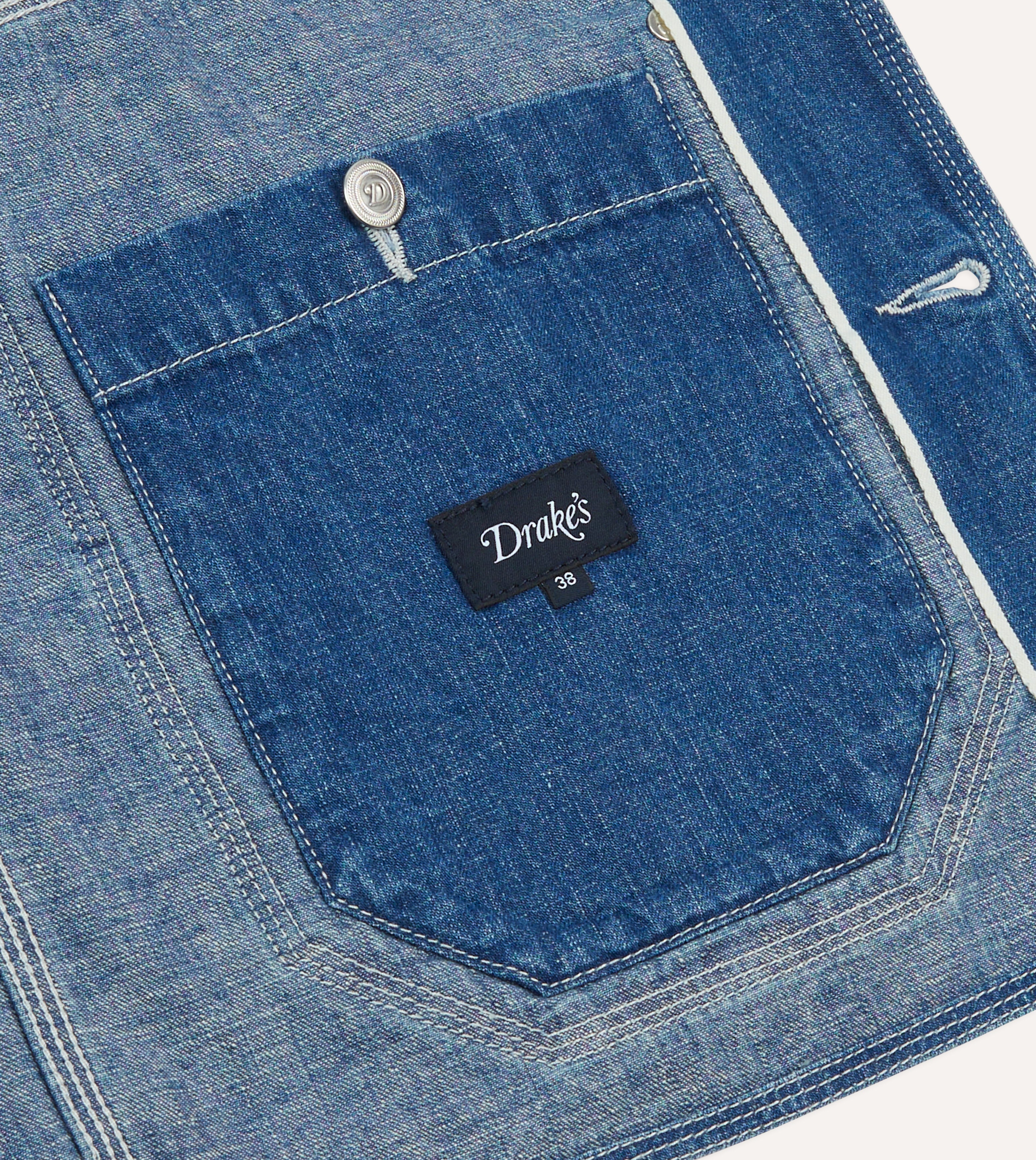 Stone Wash Selvedge Denim Welder Jacket – Drakes US