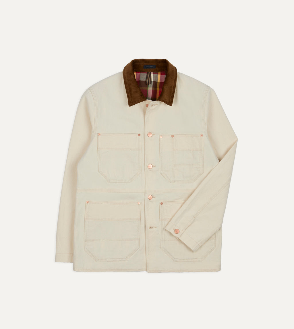 Ecru Denim Welder Jacket – Drakes US