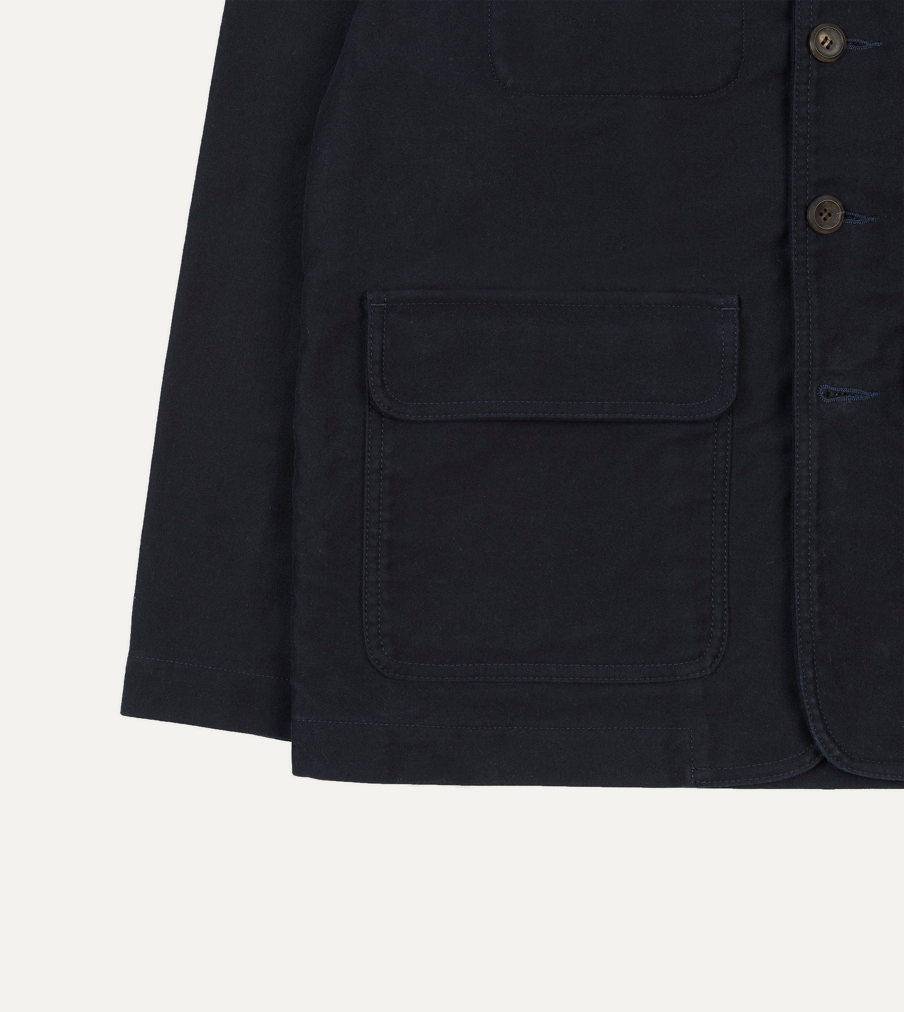 Navy Moleskin Forestière Jacket – Drakes US Navy Moleskin Forestière Jacket – Drakes US