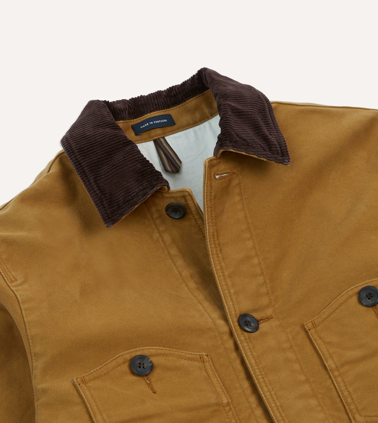Tobacco Cotton Four-Pocket Chore Jacket