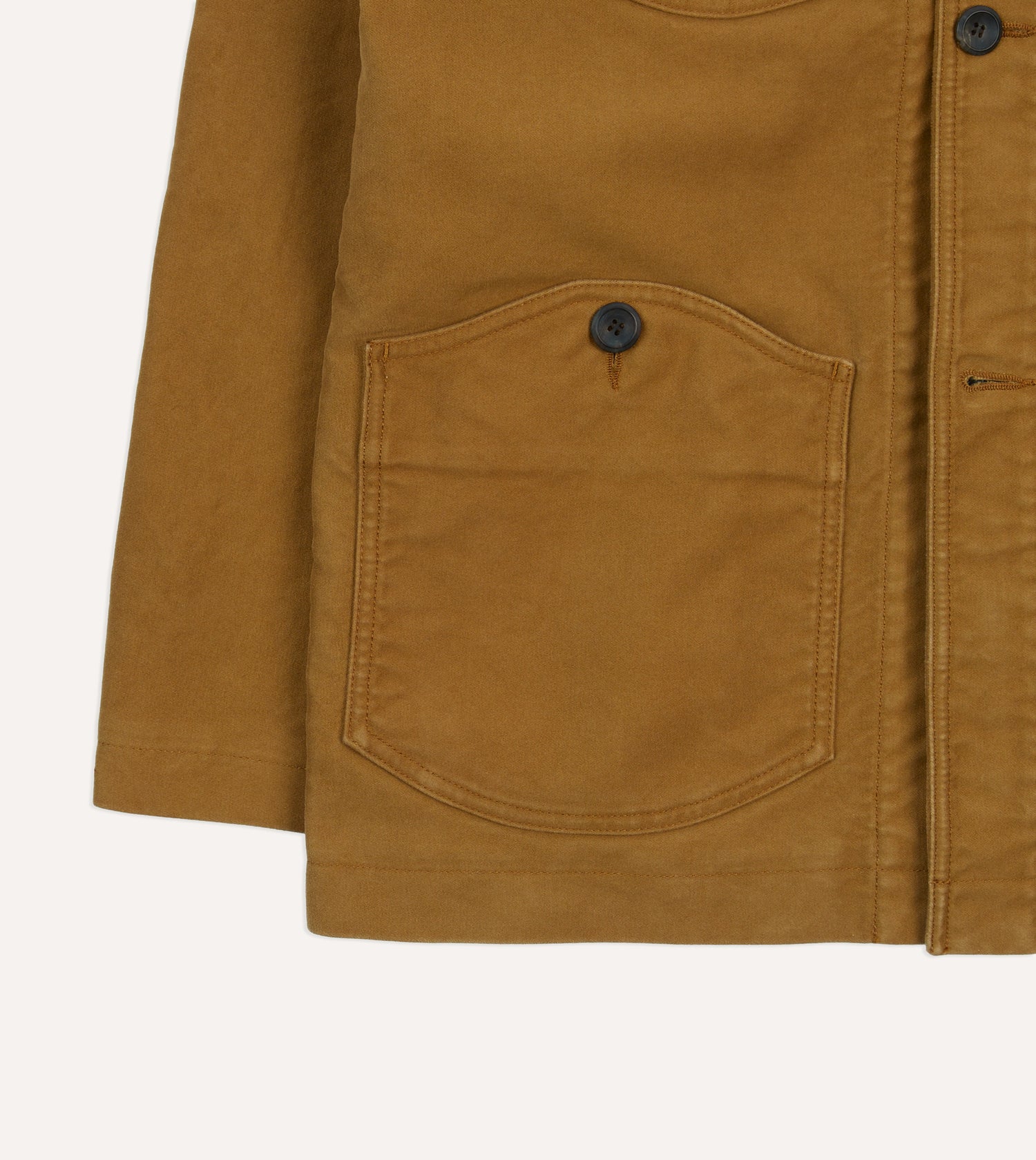 Tobacco Cotton Four-Pocket Chore Jacket