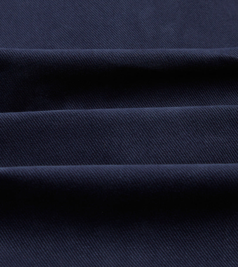 Navy Cotton Canvas Utility Blazer