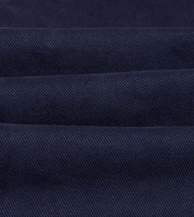 Navy Cotton Canvas Utility Blazer