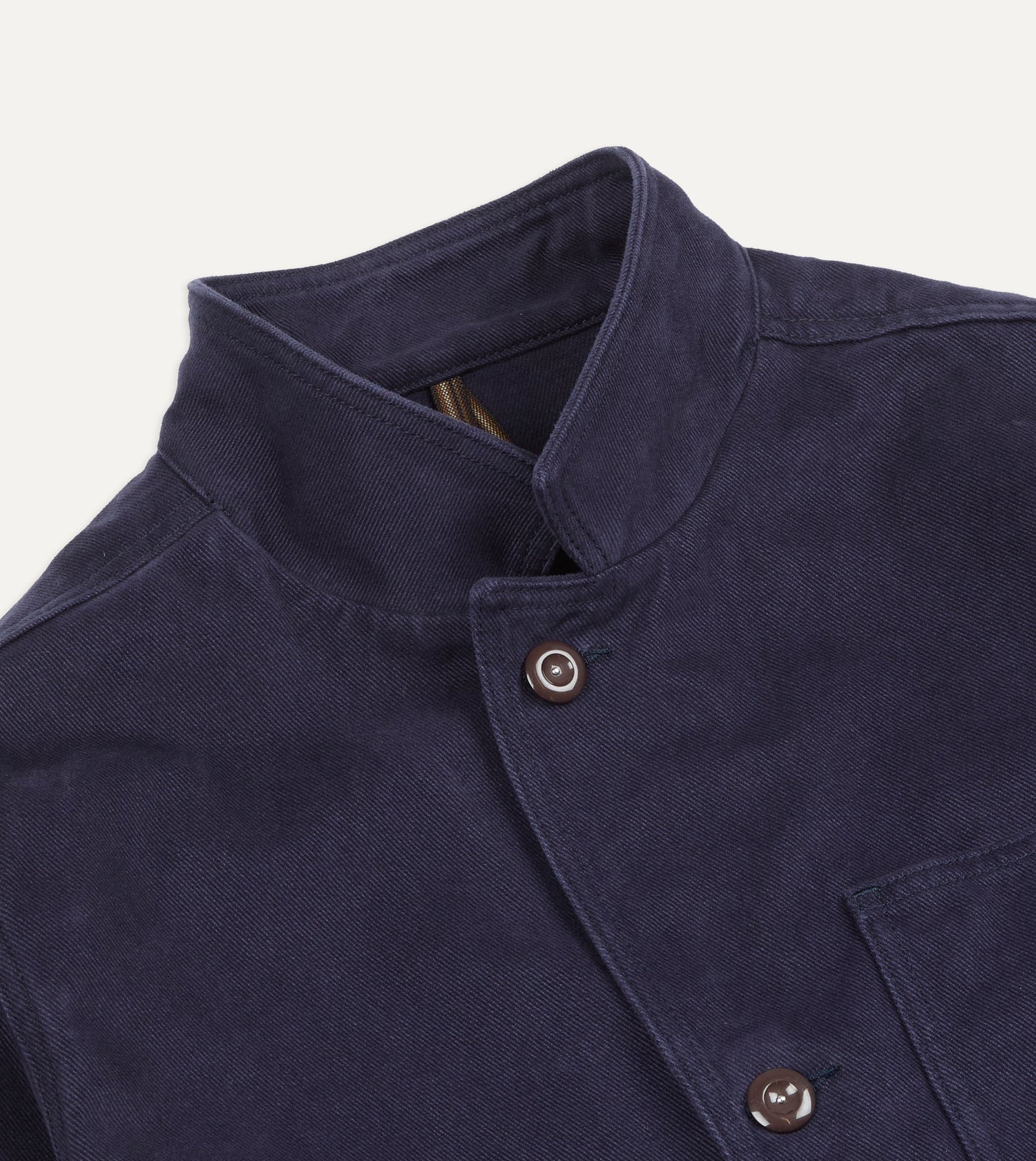 Navy Cotton Canvas Utility Blazer
