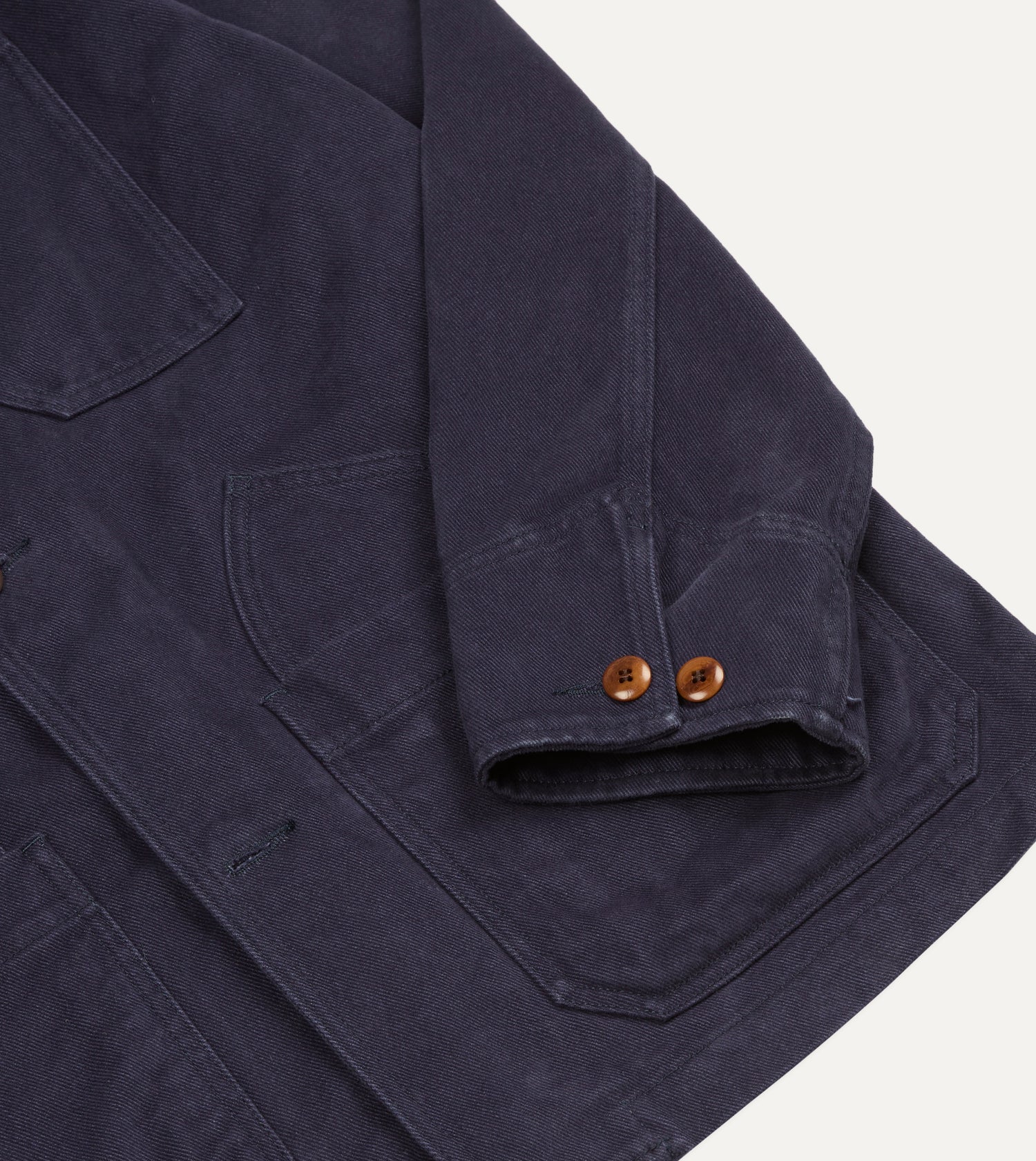 Navy Cotton Canvas Utility Blazer