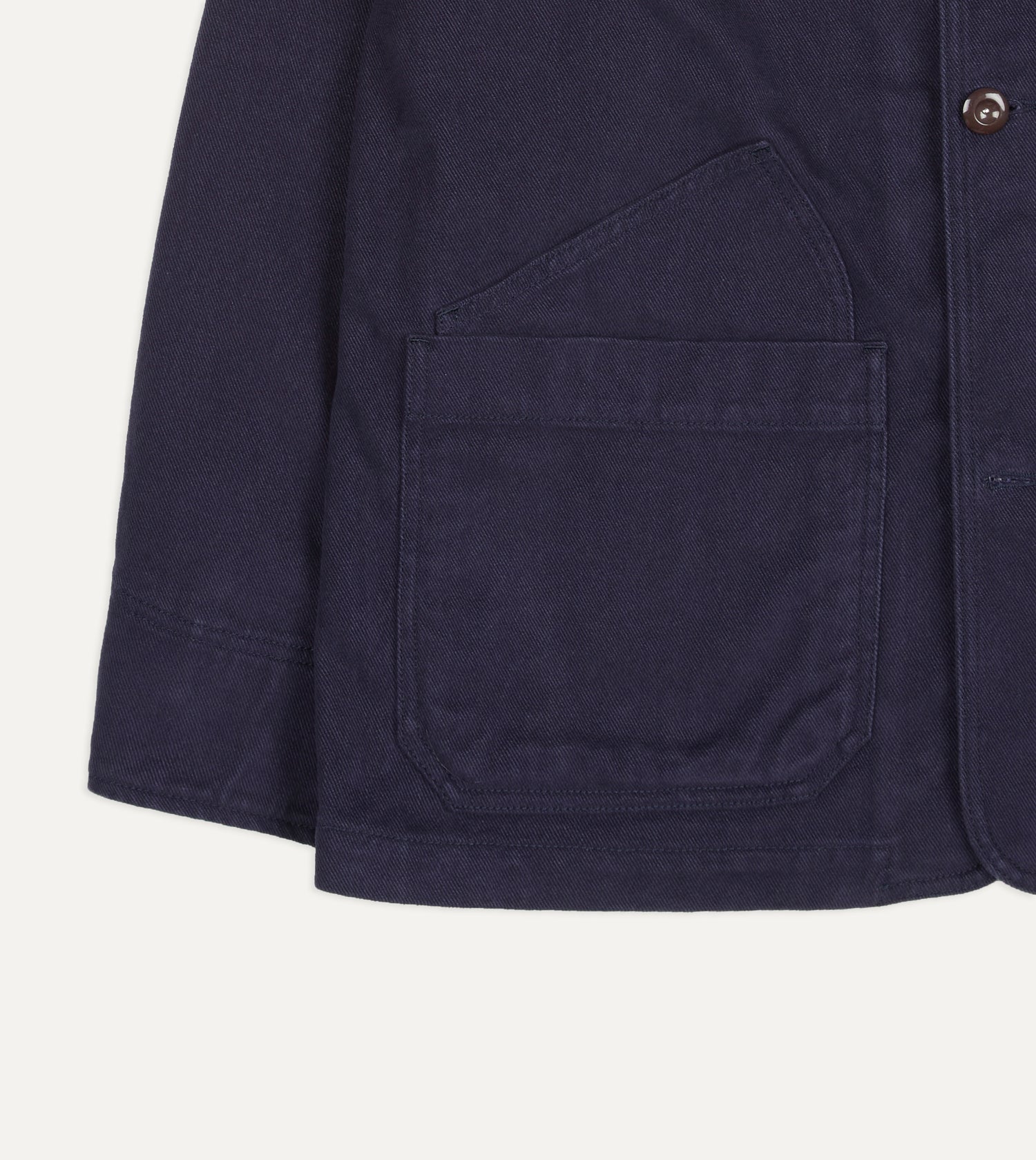 Navy Cotton Canvas Utility Blazer