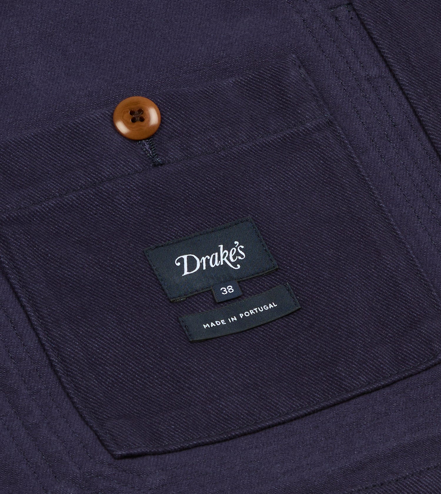 Navy Cotton Canvas Utility Blazer