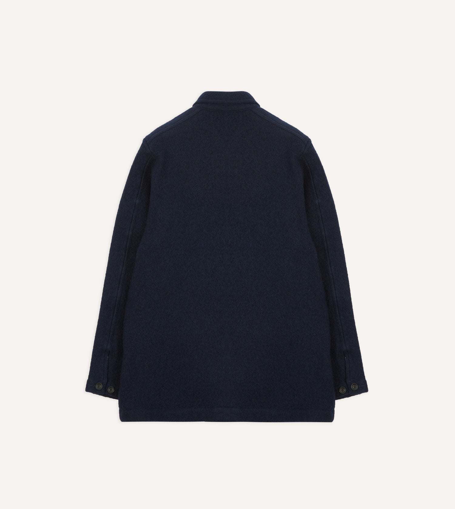 Navy Wool Three-Pocket Chore Jacket