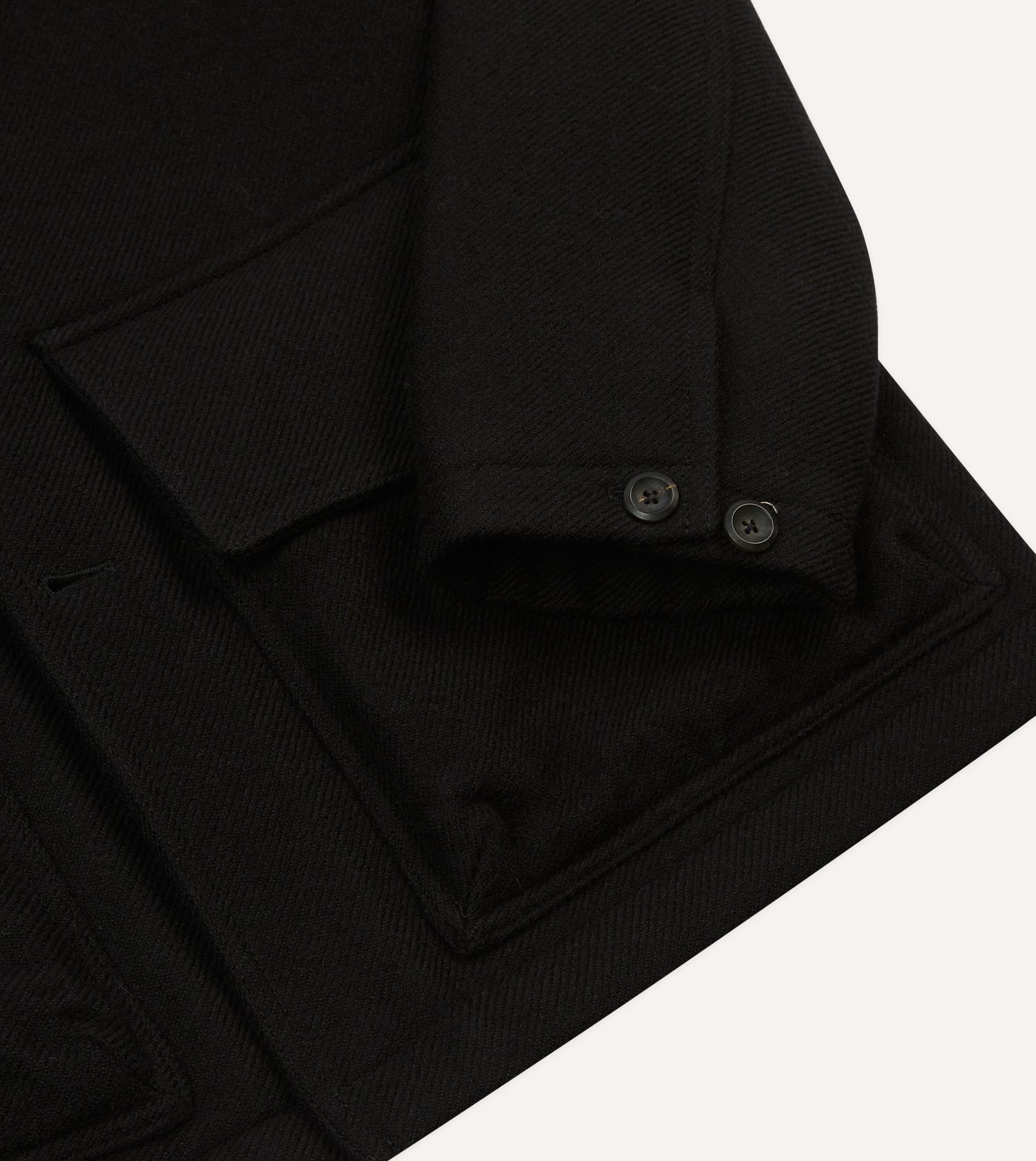 Black Wool Donkey Jacket