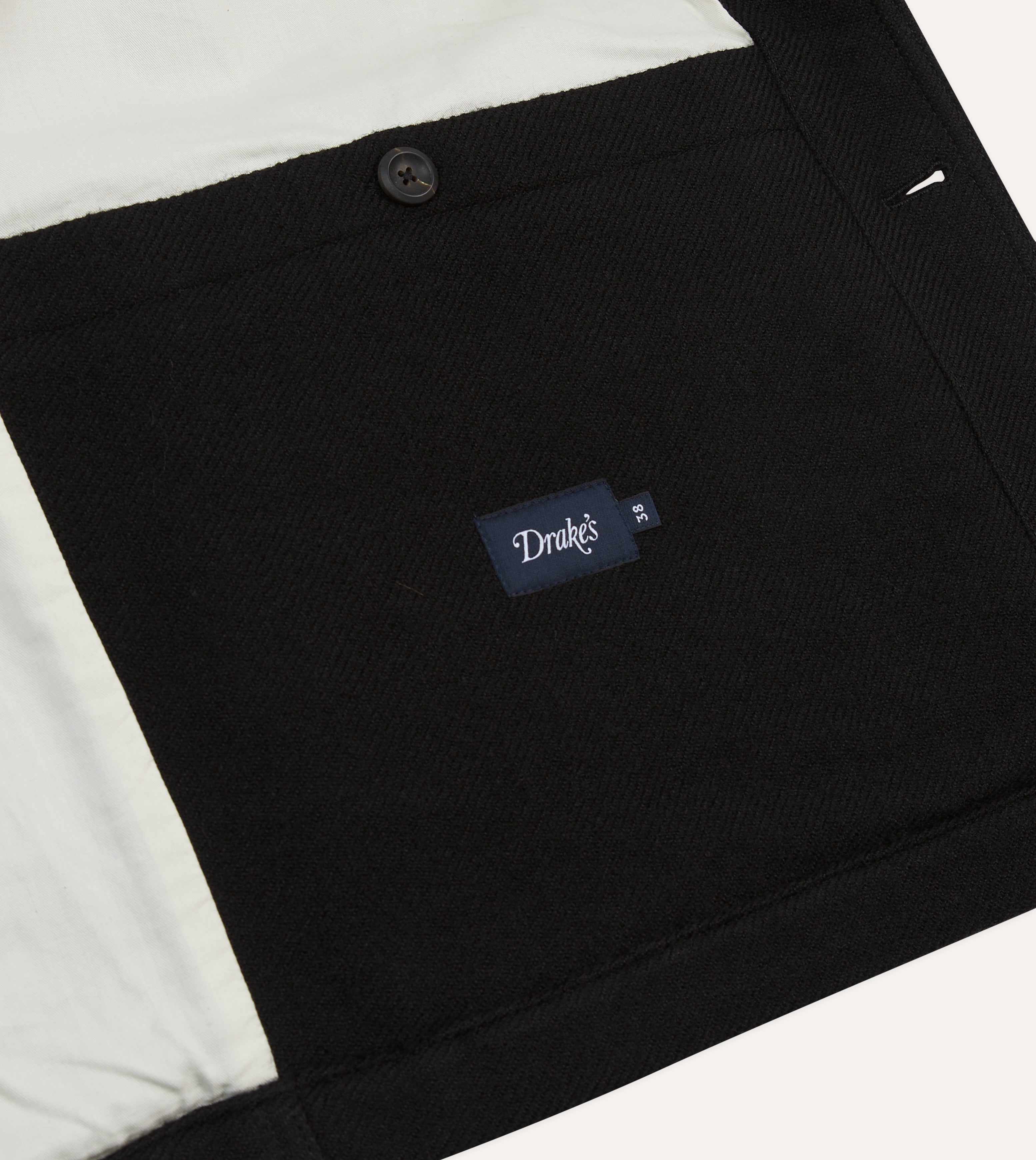 Black Wool Donkey Jacket – Drakes US