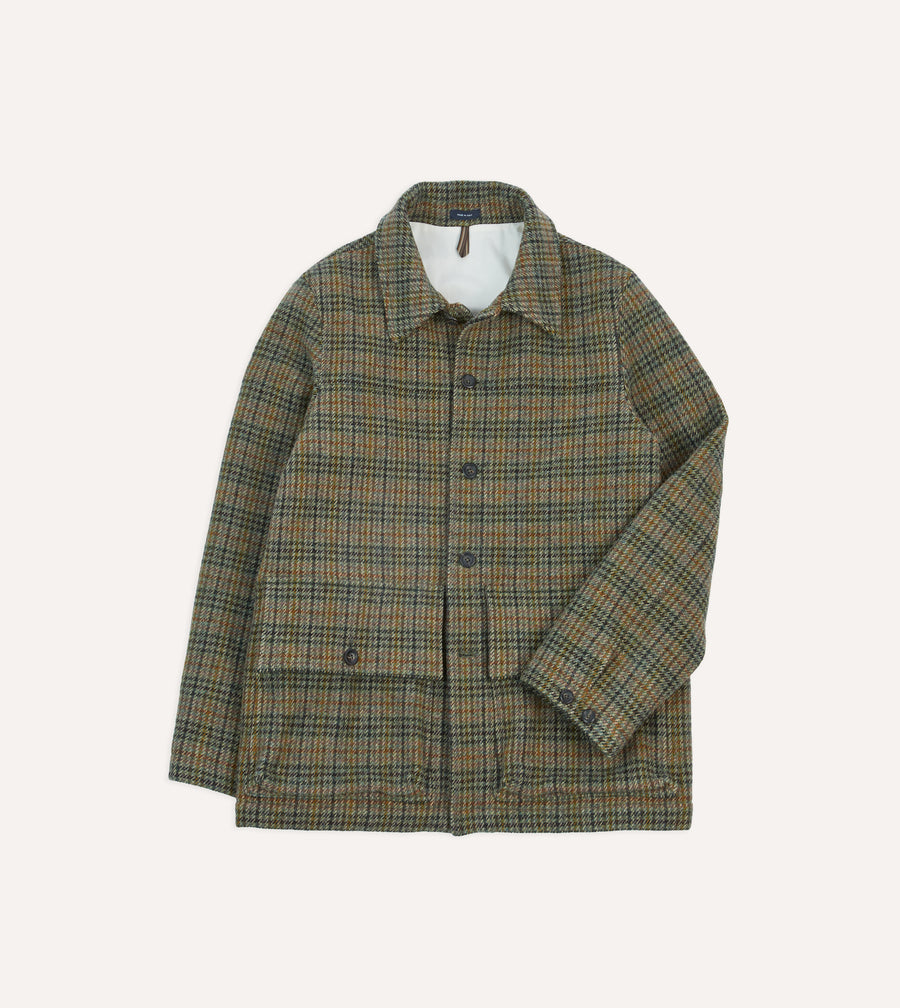 Green Check Tweed Donkey Jacket