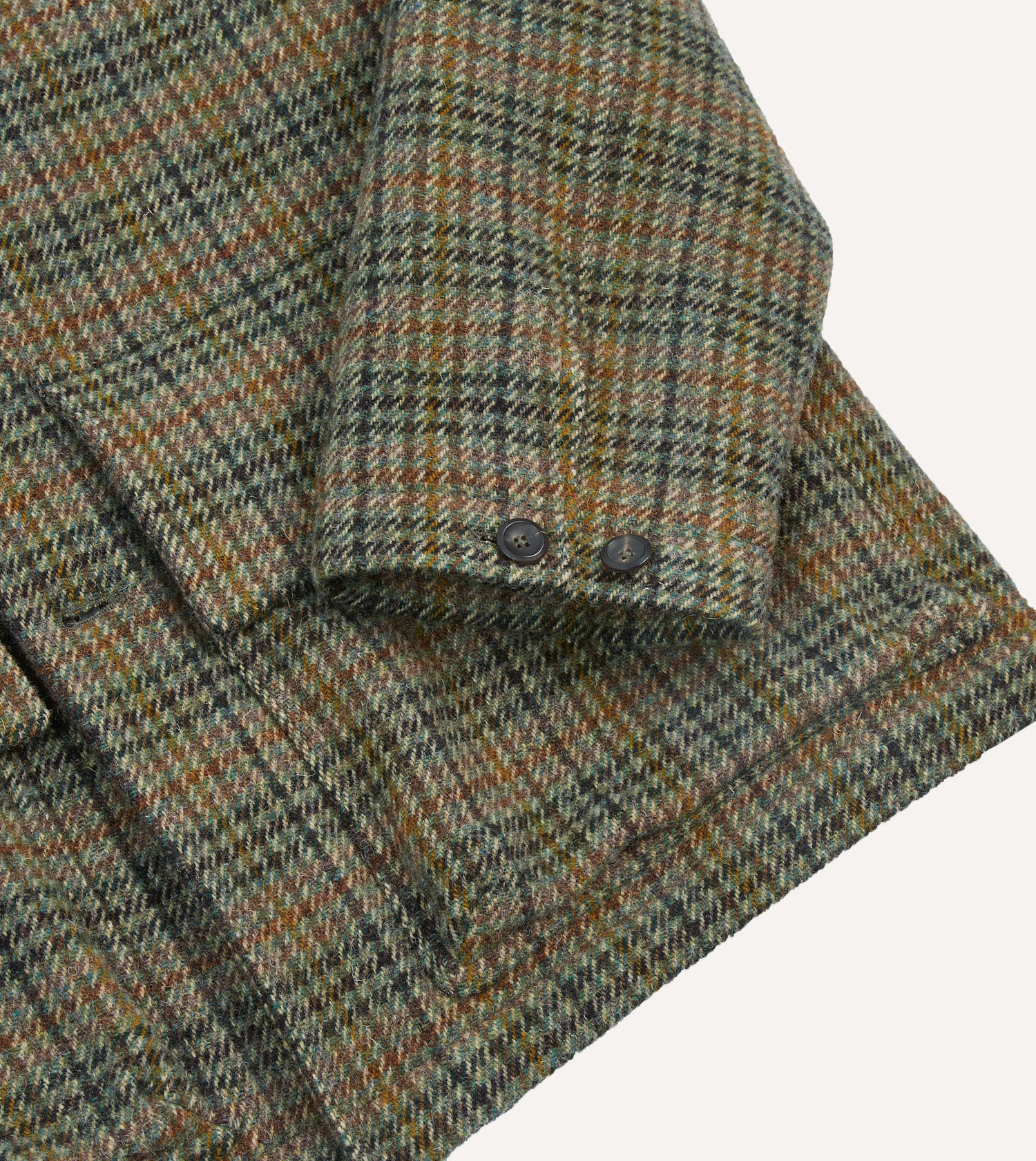 Green Check Tweed Donkey Jacket