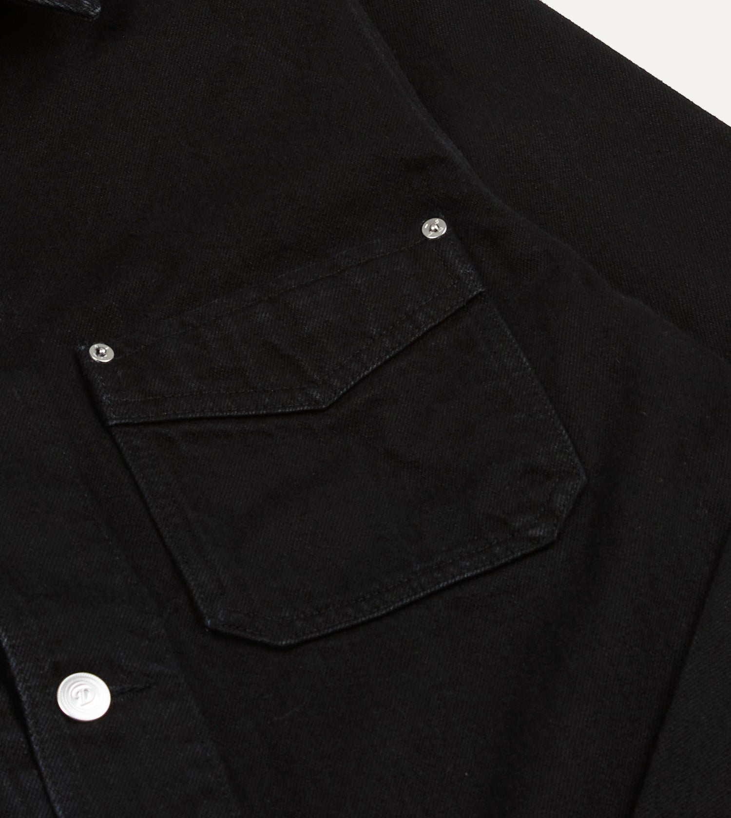 Black Selvedge Denim Five-Pocket Chore Jacket