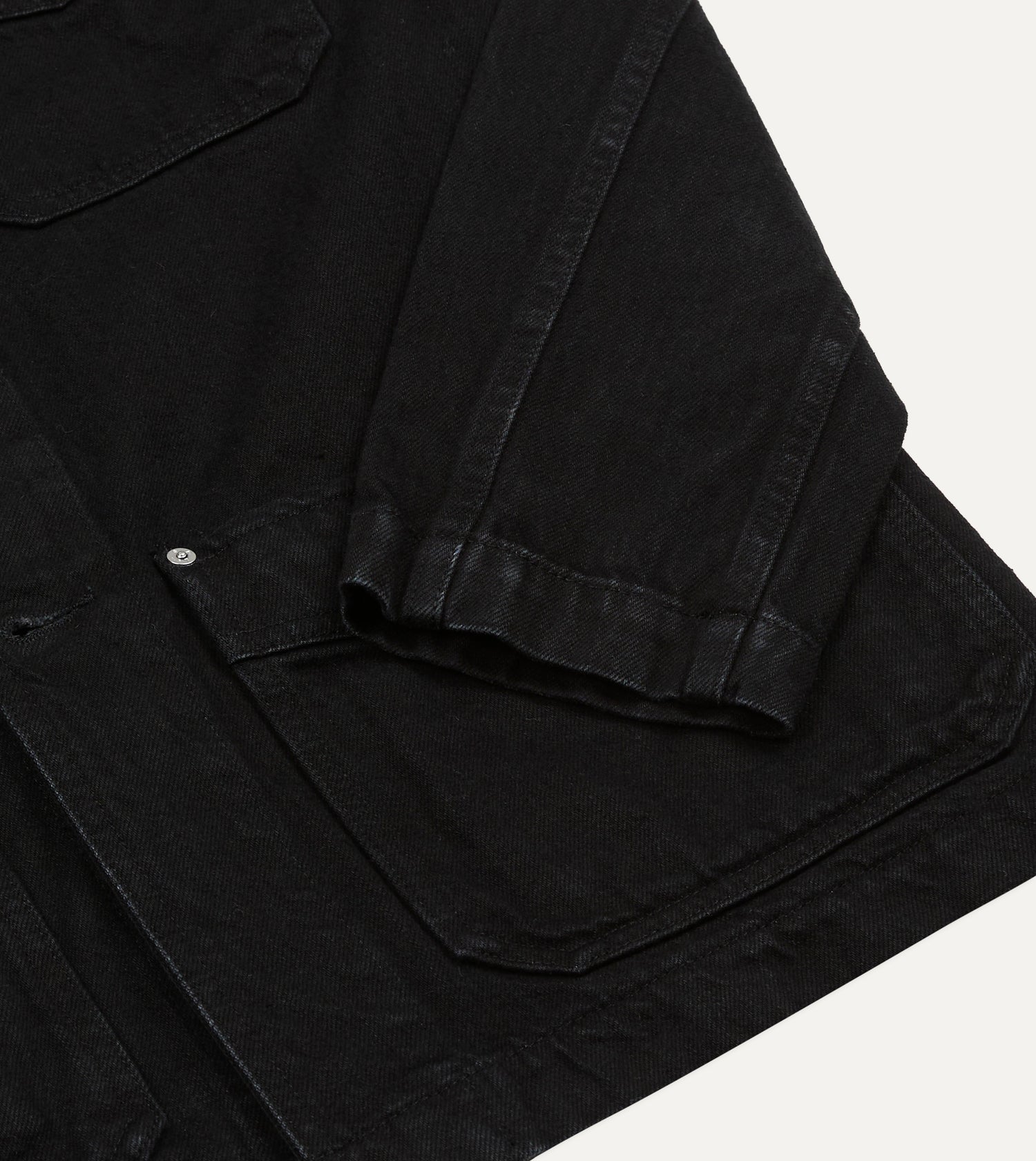Black Selvedge Denim Five-Pocket Chore Jacket