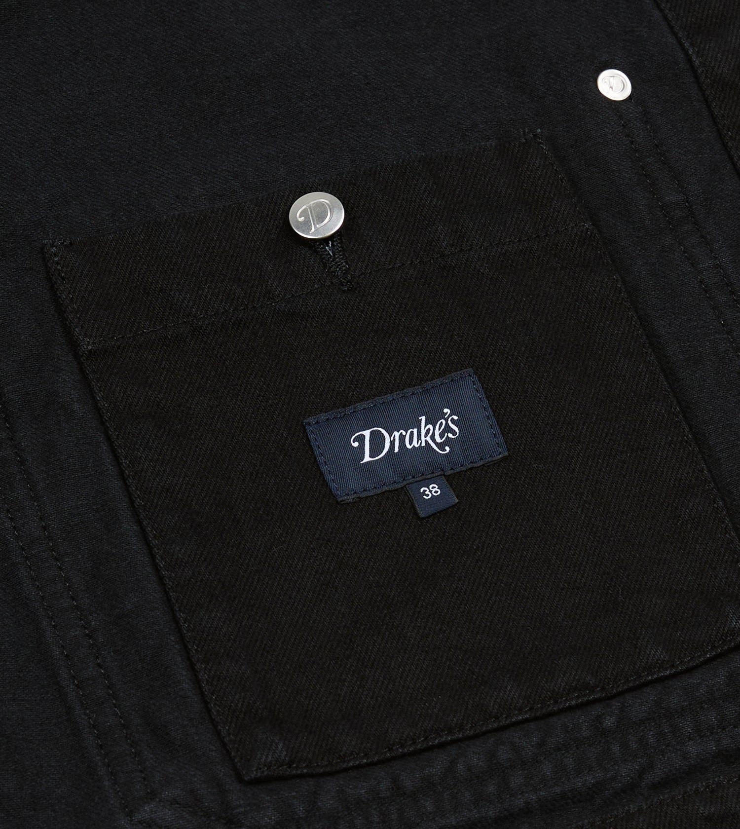 Black Selvedge Denim Five-Pocket Chore Jacket