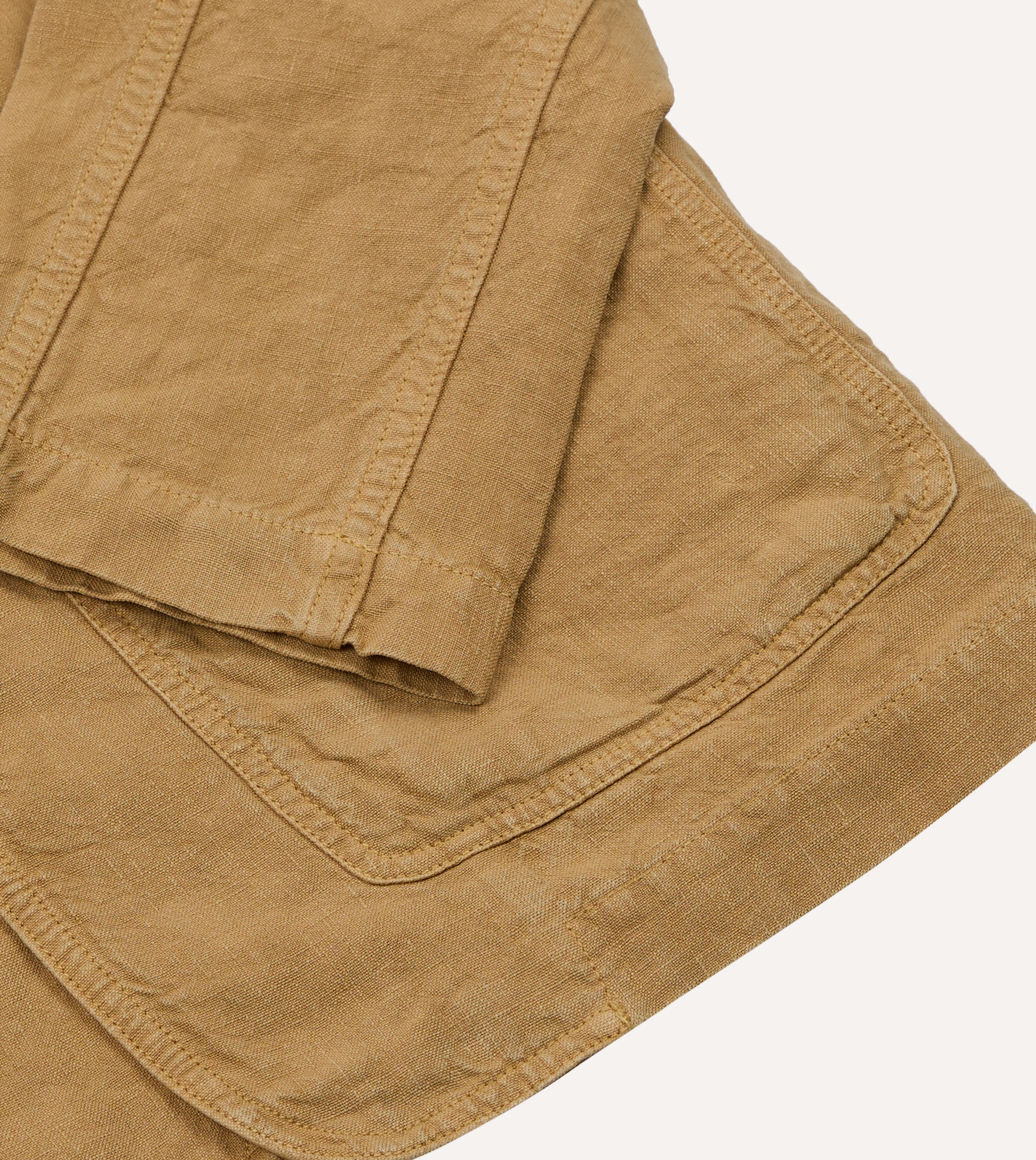 Sand Linen Forestière Jacket – Drakes US