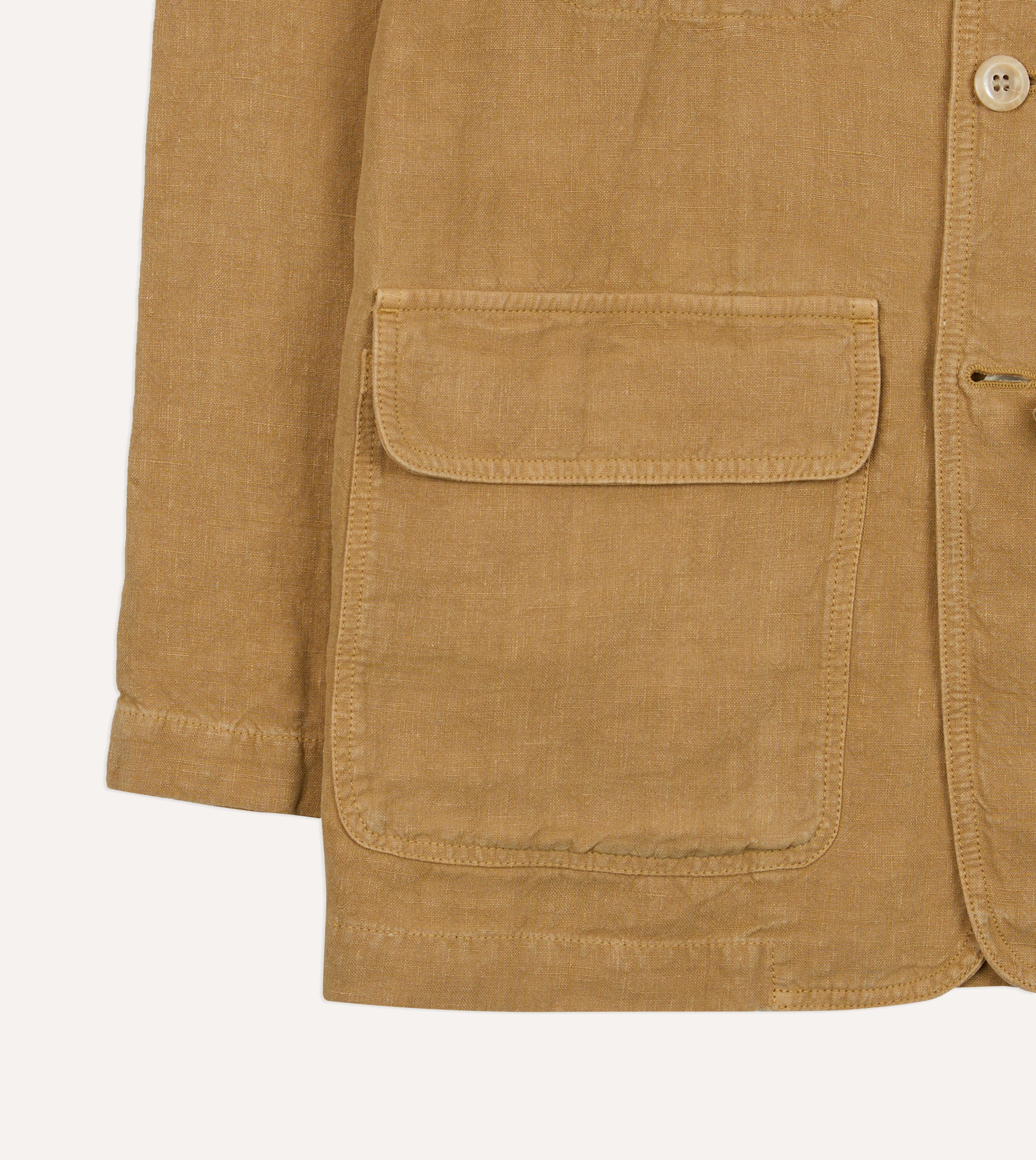 Sand Linen Forestière Jacket – Drakes US