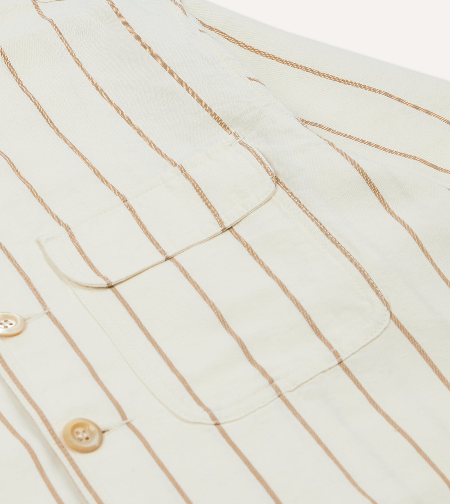 Ecru Stripe Canapa Forestière Jacket