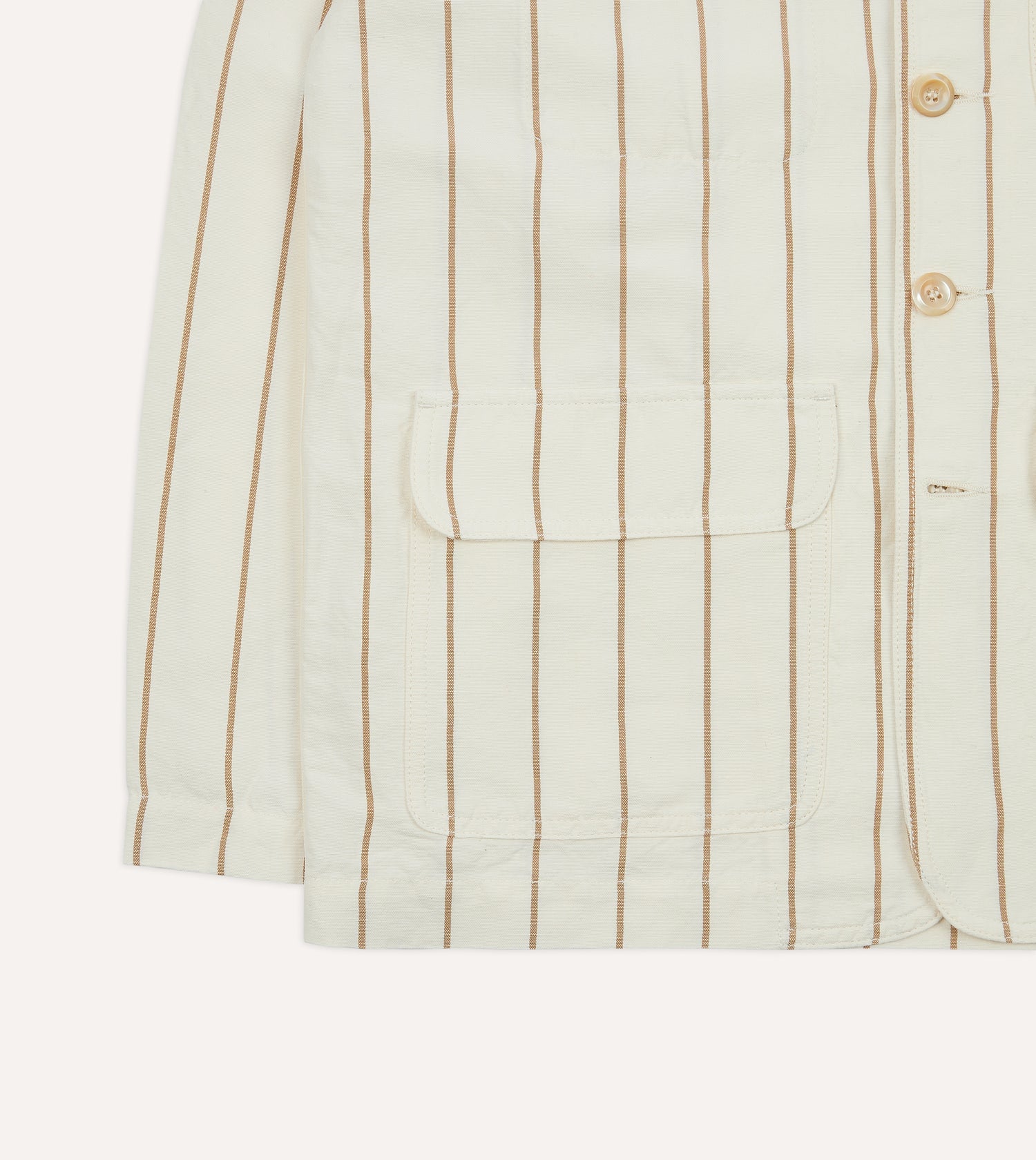 Ecru Stripe Canapa Forestière Jacket