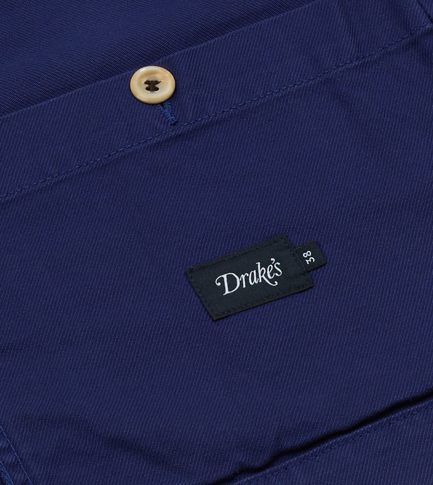 French Blue Cotton Serge Double-Breasted Chore Coat