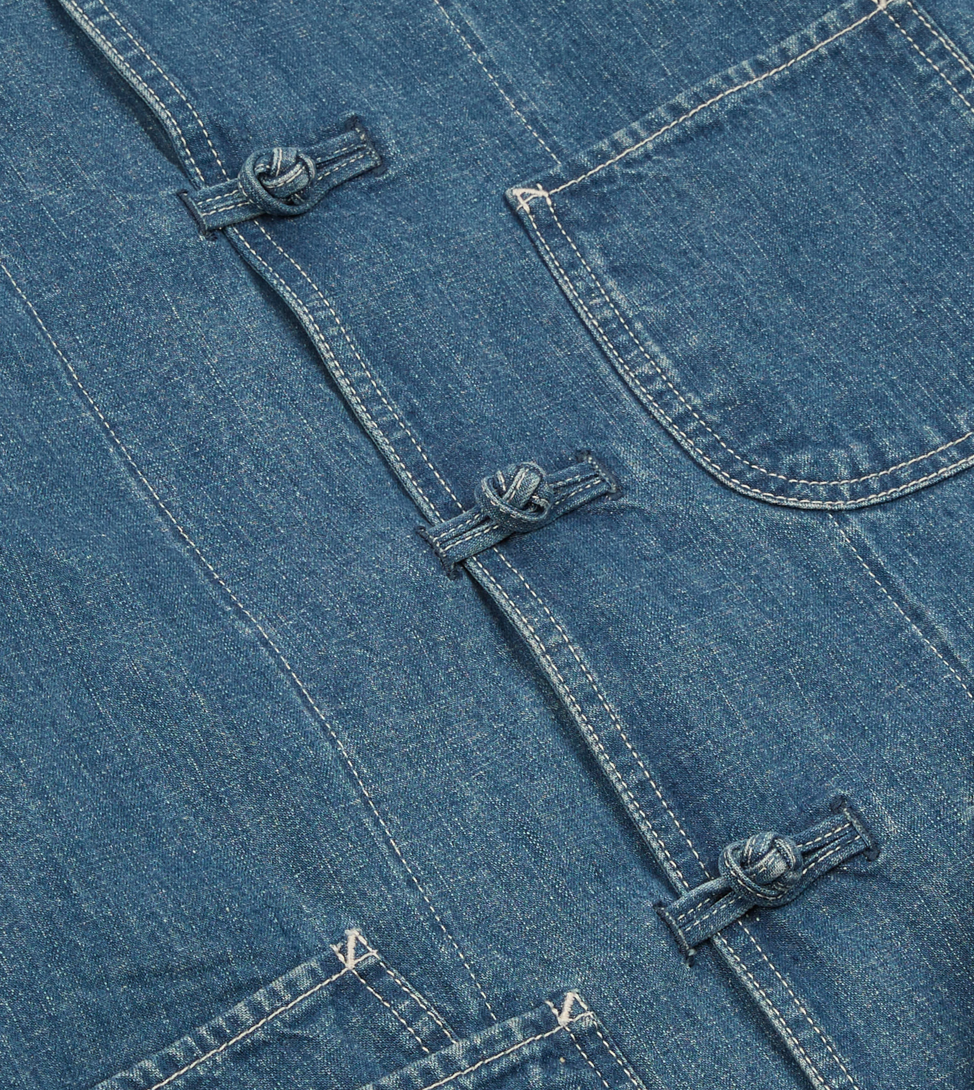 Stone Wash Selvedge Denim Artist Chore Jacket – Drakes US