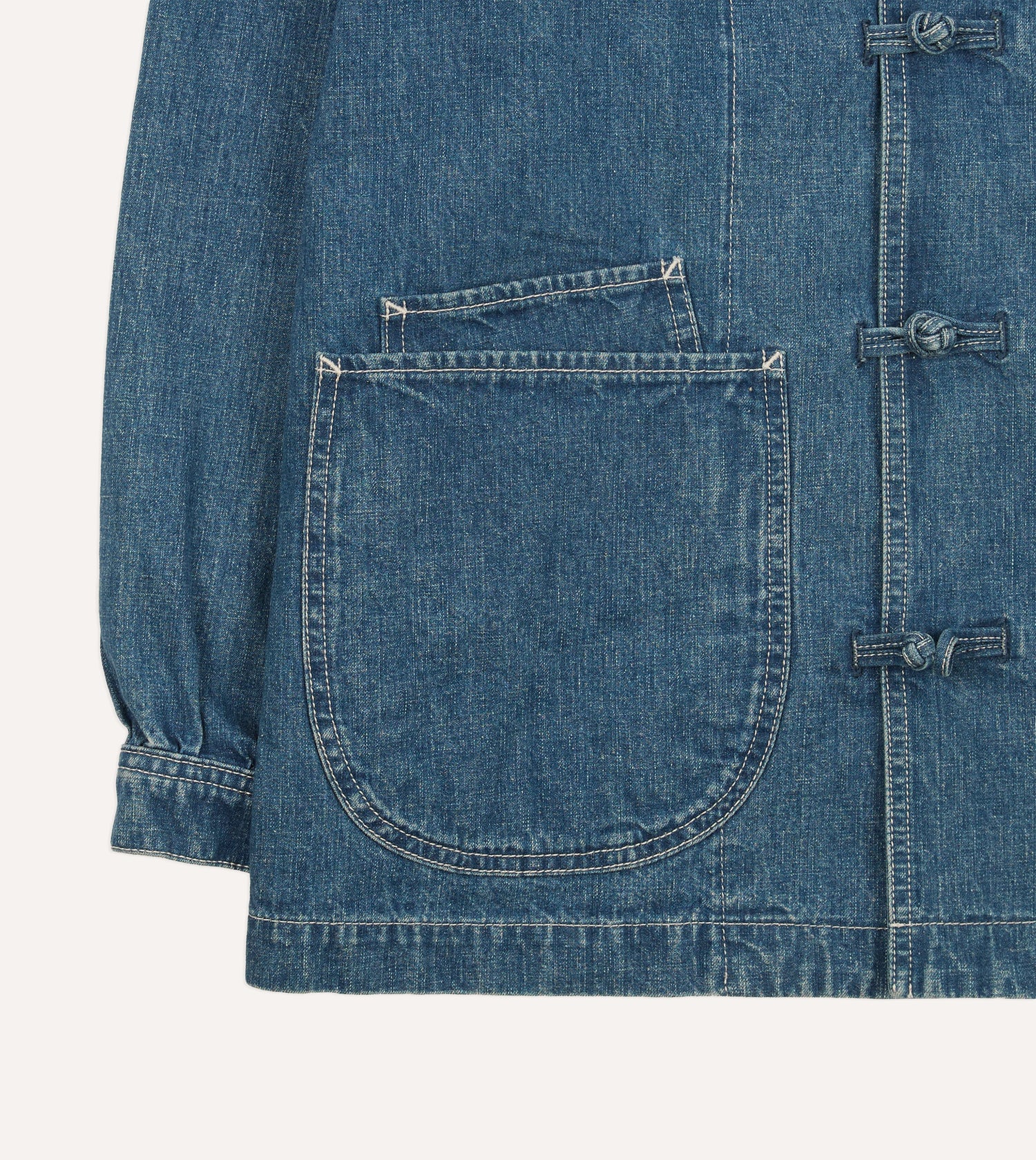 Stone Wash Selvedge Denim Artist Chore Jacket