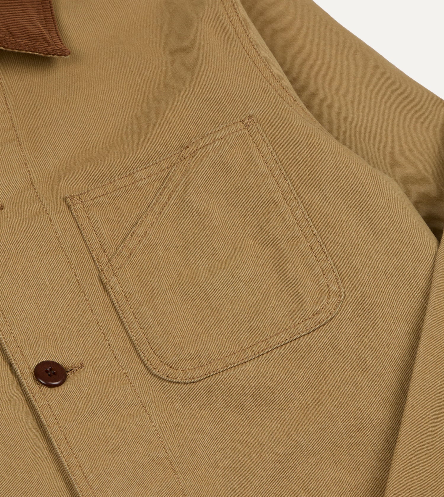 Tan Cotton Twill Fatigue Jacket
