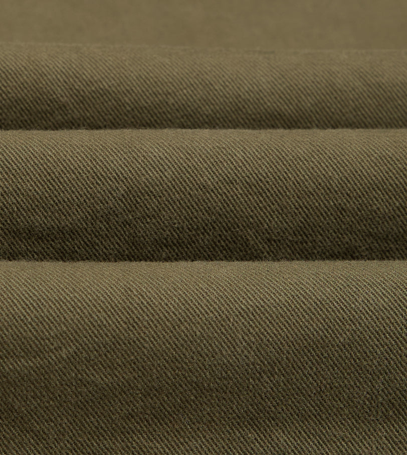 Khaki Cotton Twill Fatigue Jacket