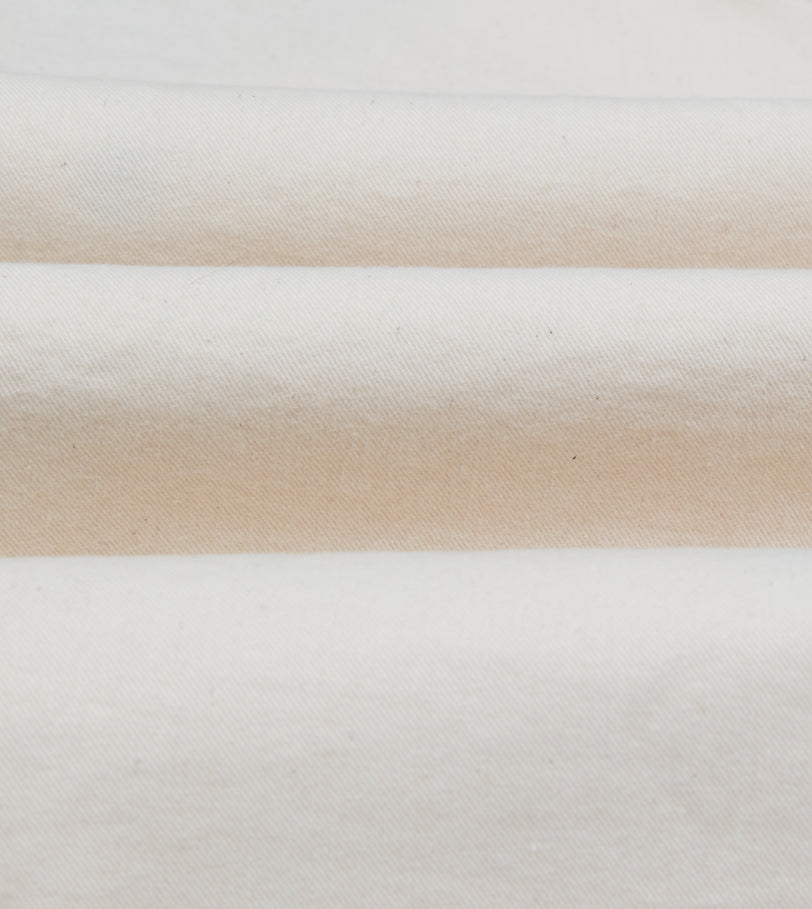 Ecru Cotton Twill Fatigue Jacket