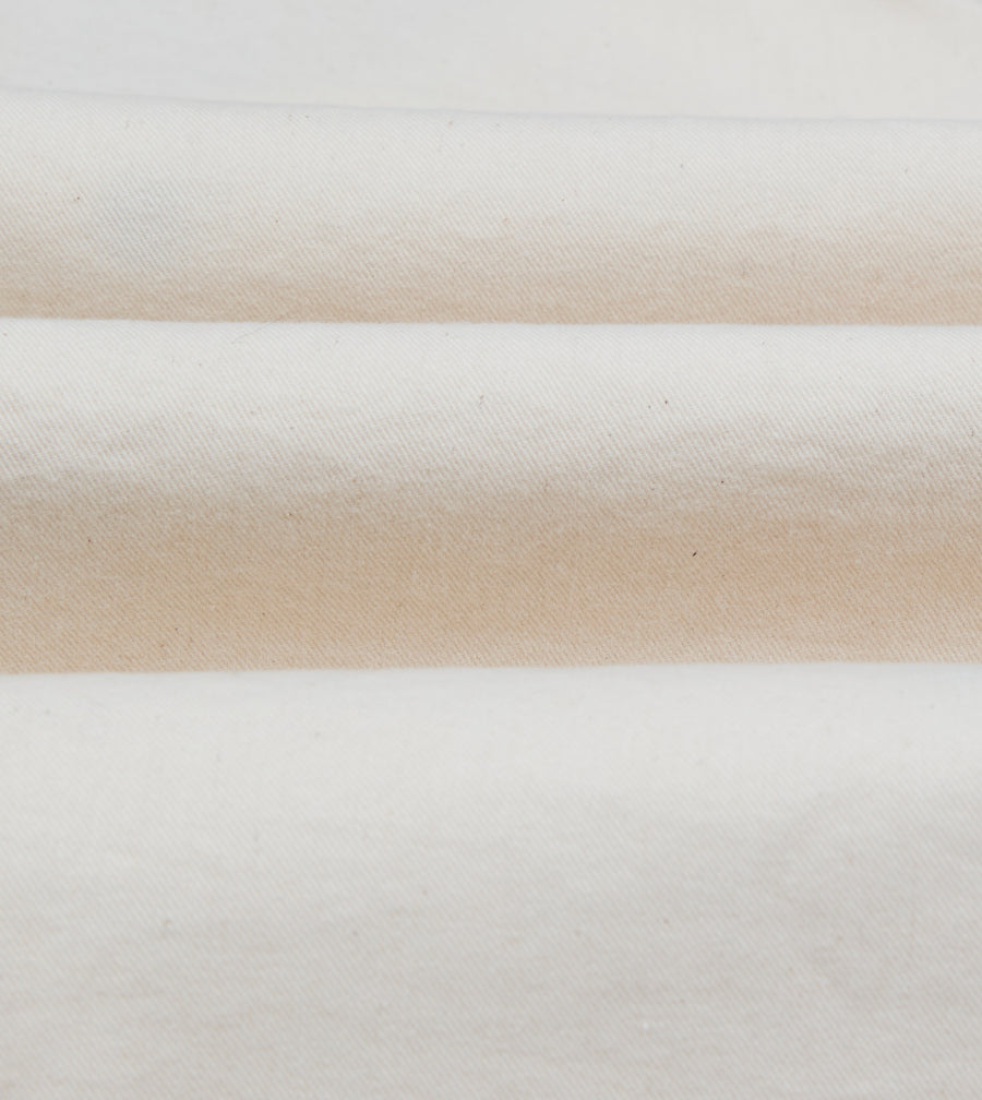 Ecru Cotton Twill Fatigue Jacket