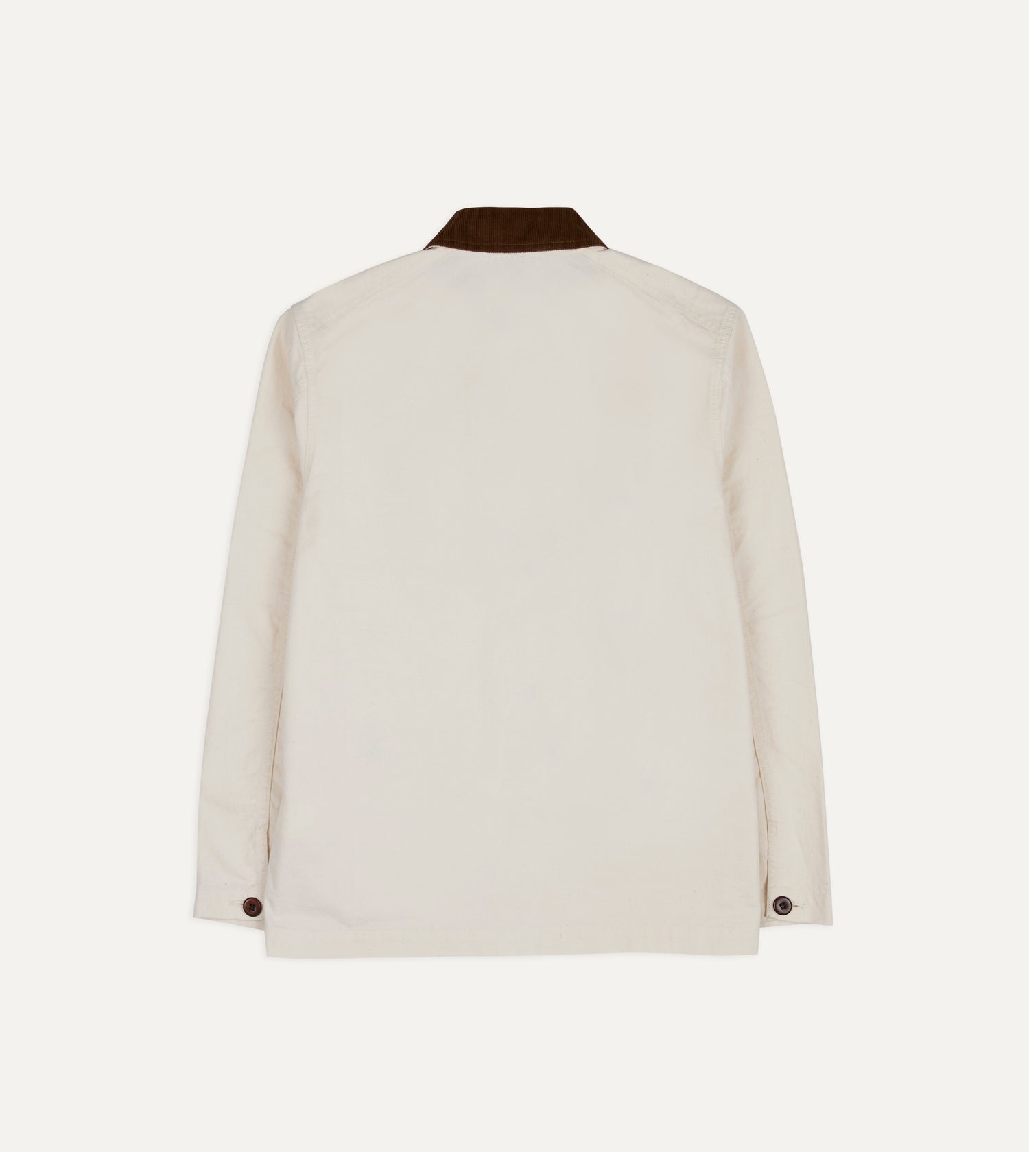 Ecru Cotton Twill Fatigue Jacket