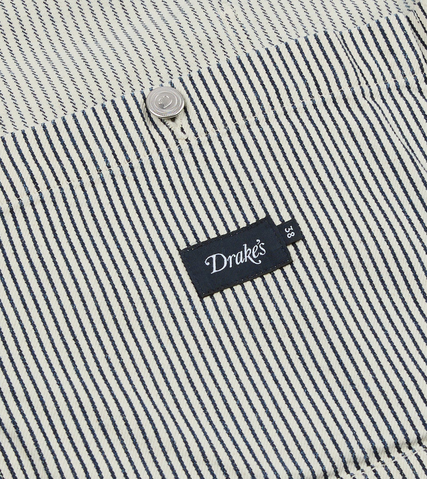 Indigo Stripe Cotton Fatigue Jacket