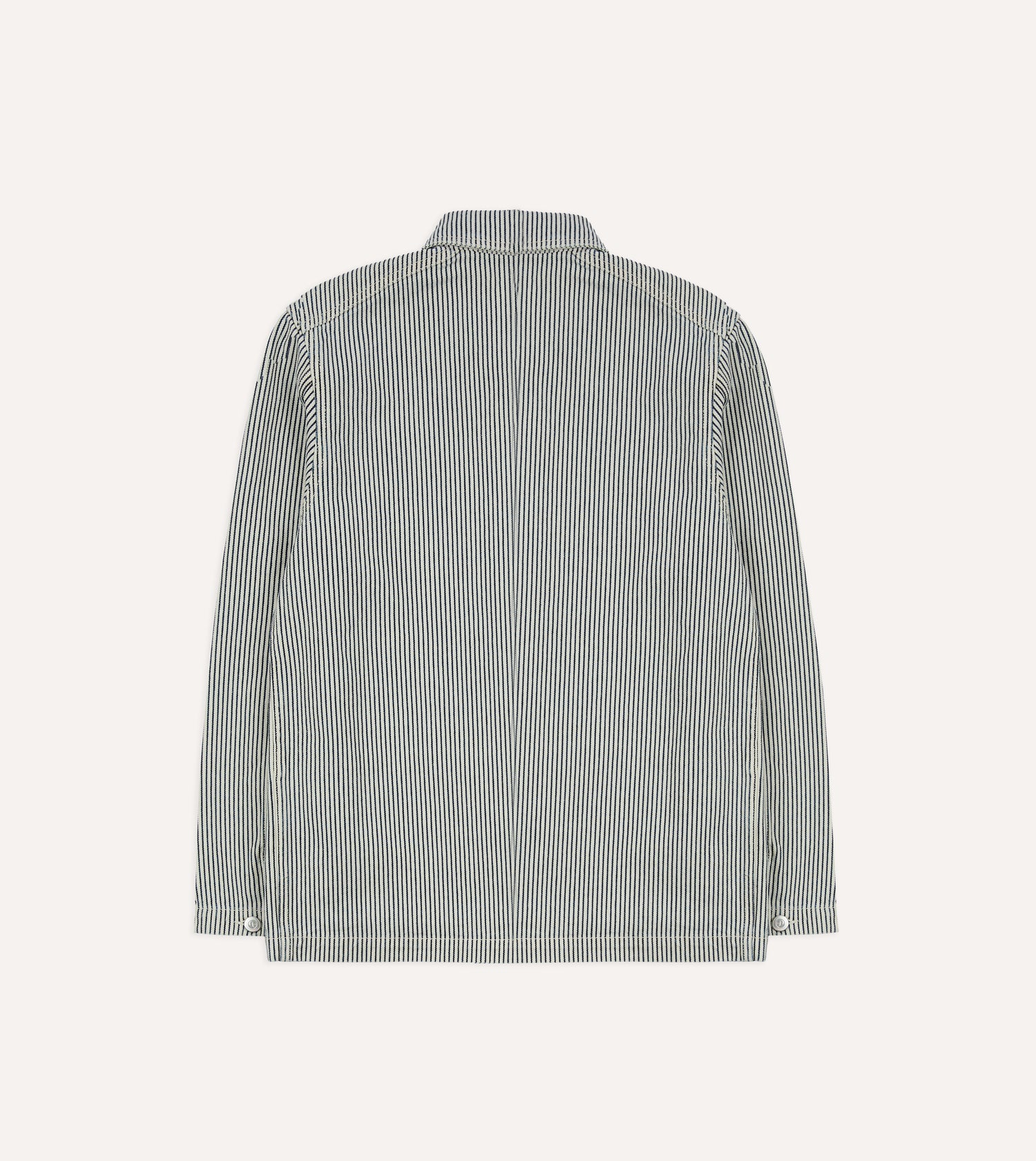 Indigo Stripe Cotton Fatigue Jacket