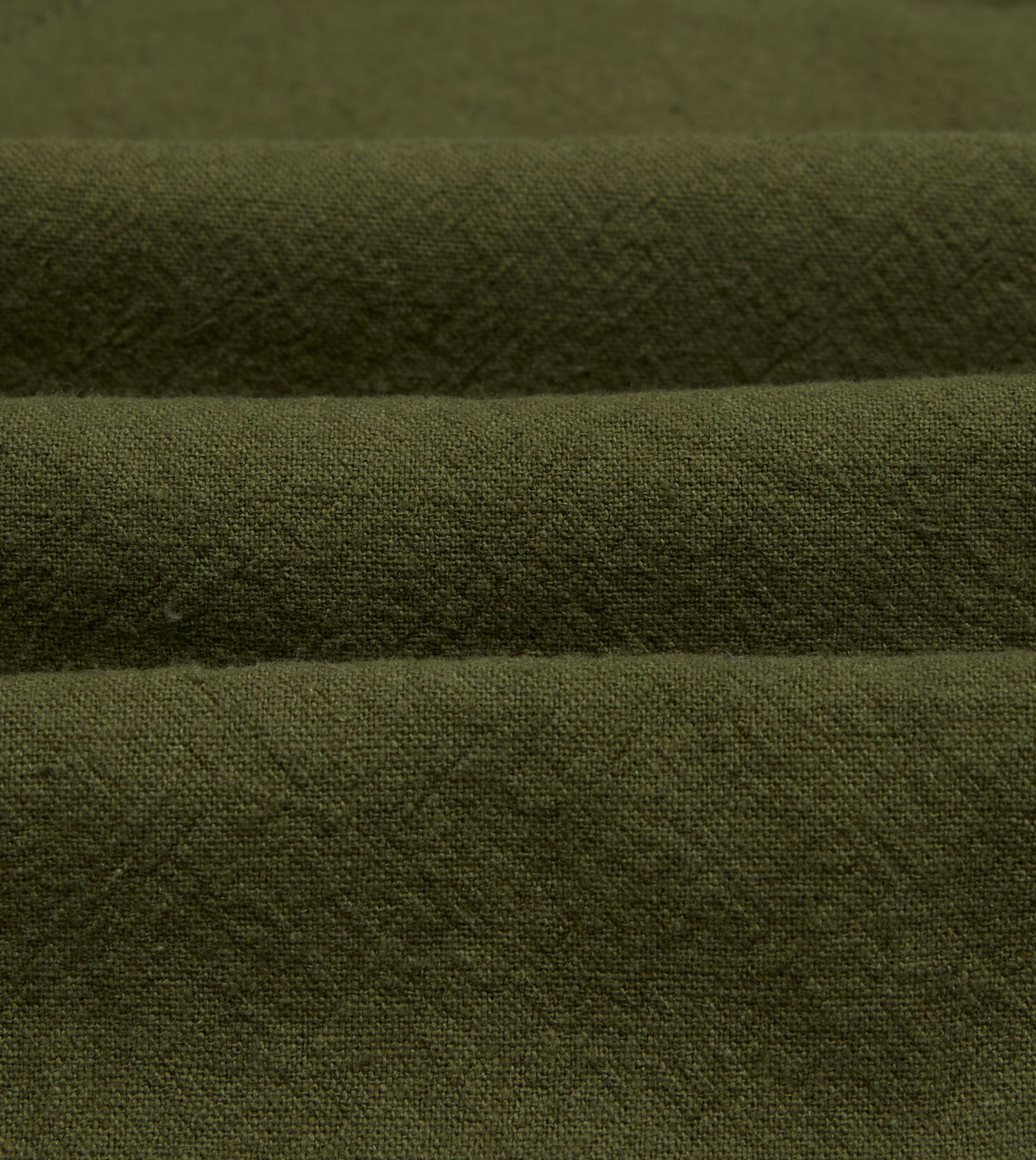 Green Cotton-Linen Raglan Work Coat