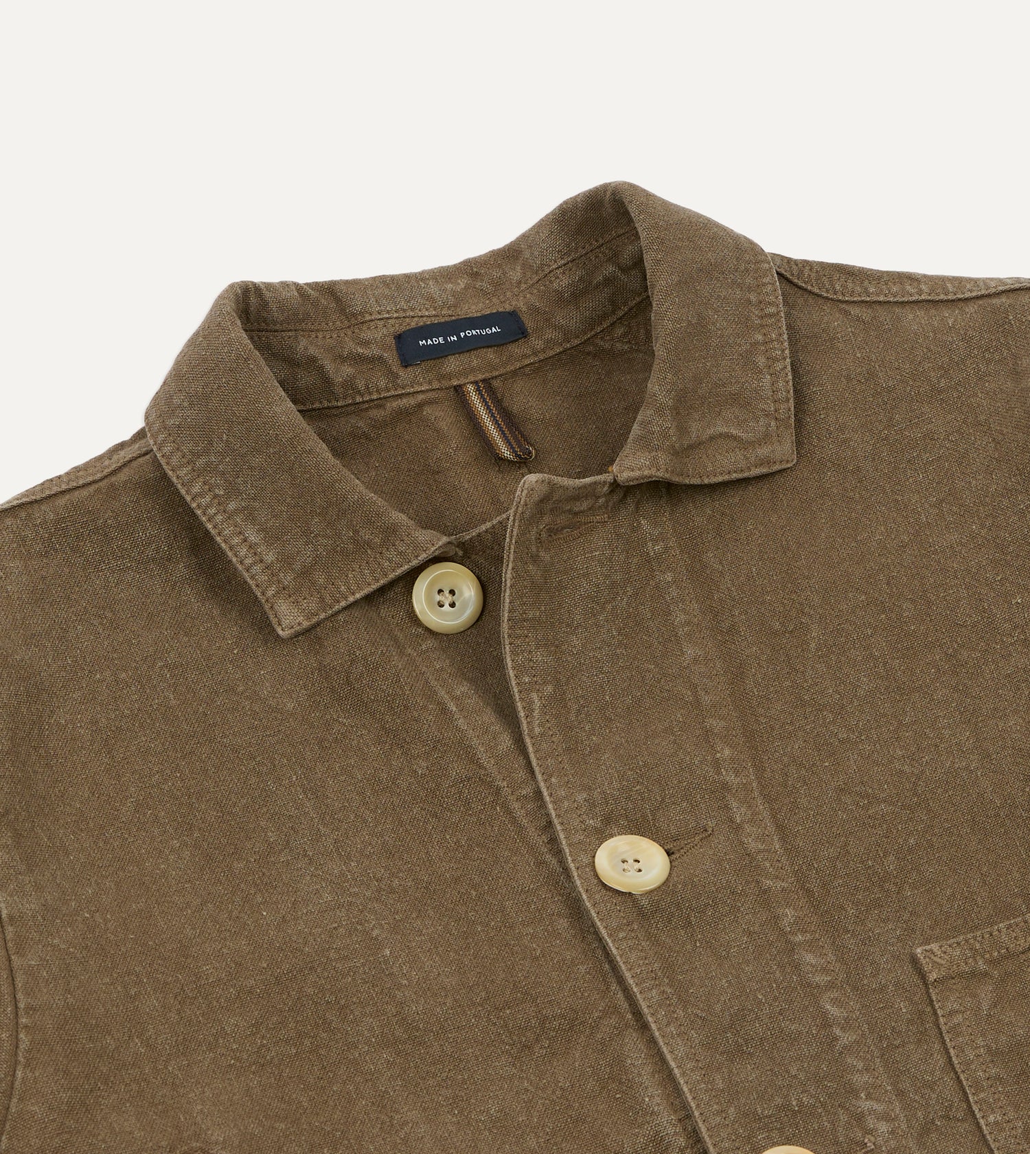 Brown Linen Five-Pocket Chore Jacket