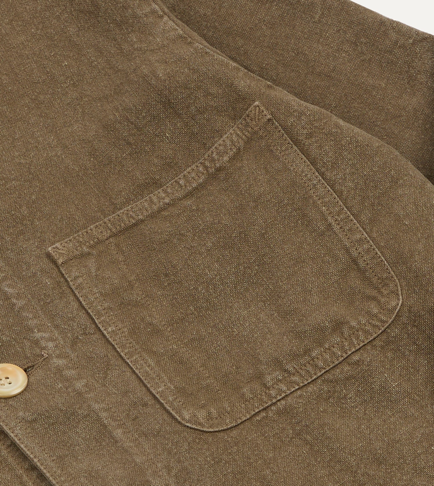 Brown Linen Five-Pocket Chore Jacket