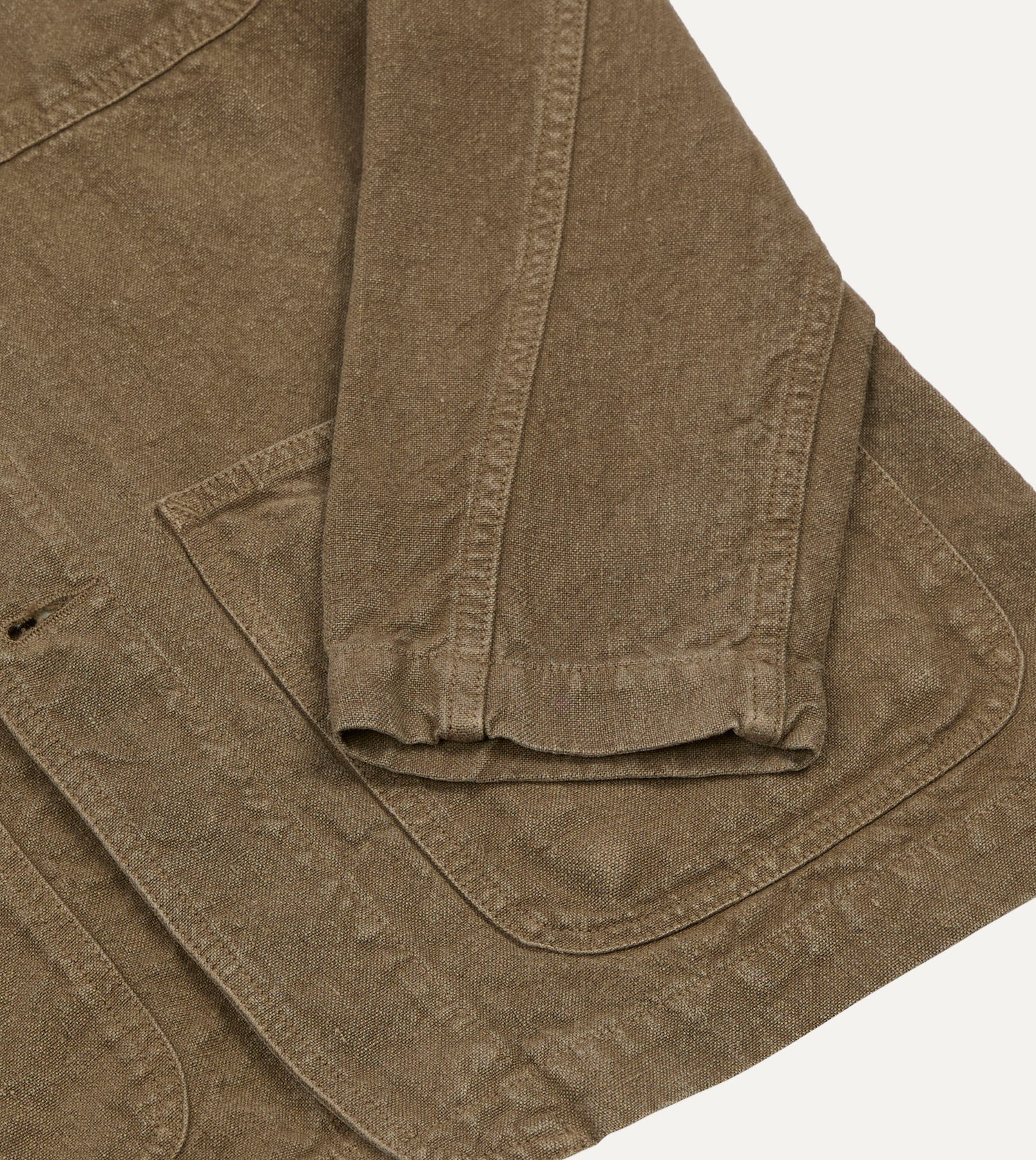 Brown Linen Five-Pocket Chore Jacket