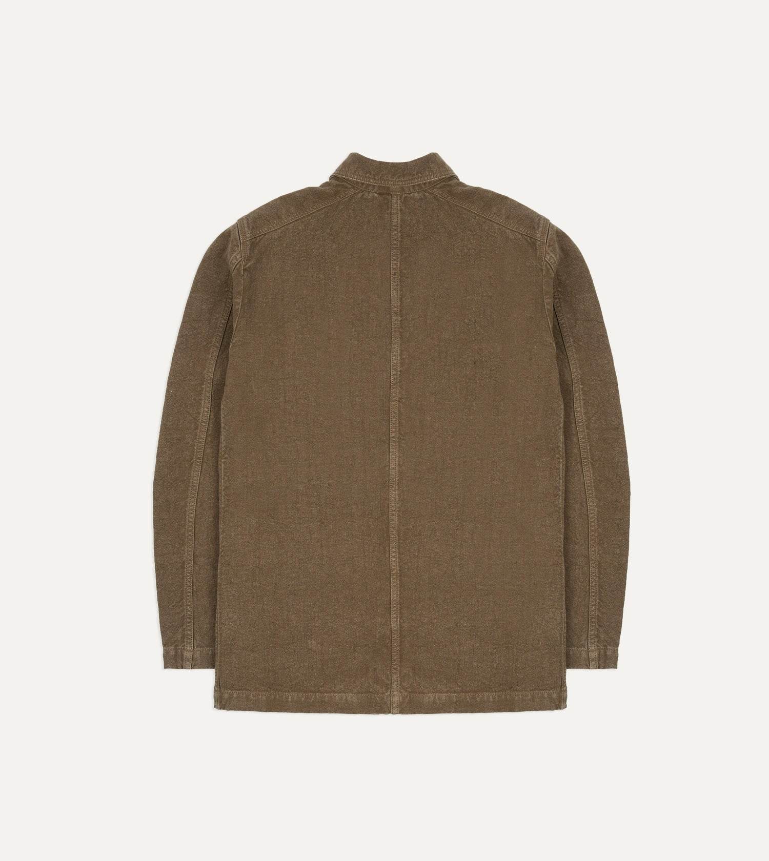 Brown Linen Five-Pocket Chore Jacket