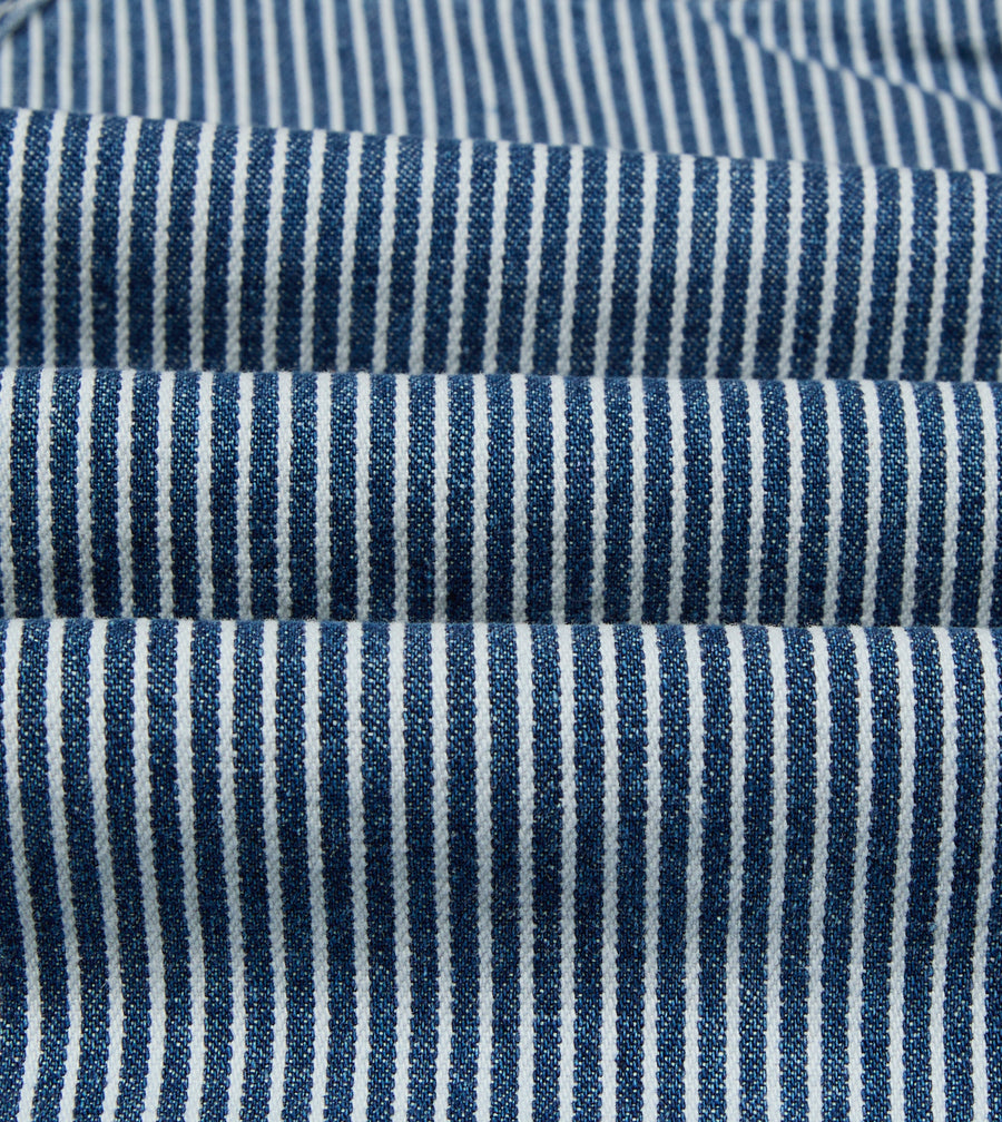 Indigo Stripe Denim Field Jacket