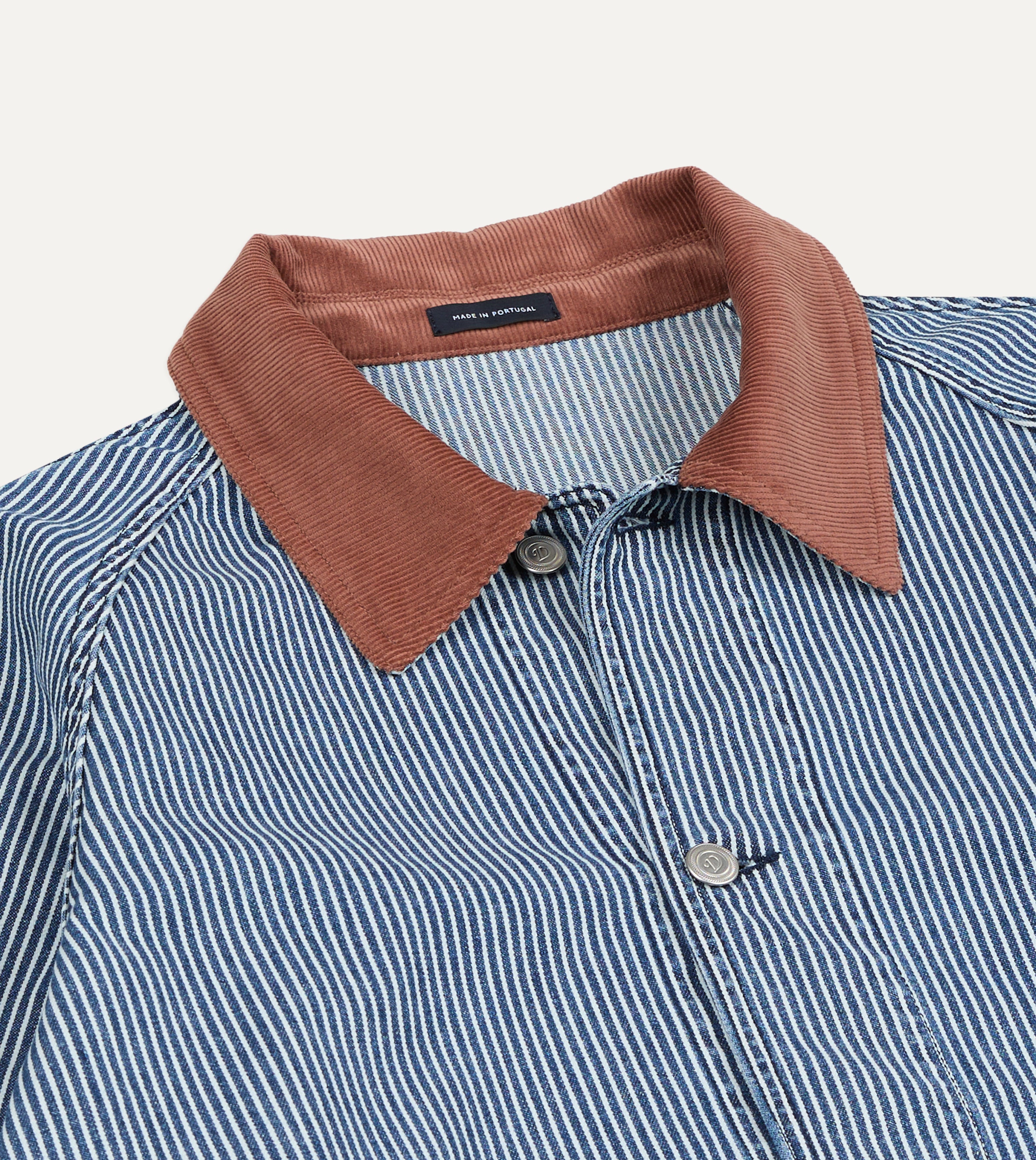 Indigo Stripe Denim Field Jacket – Drakes US
