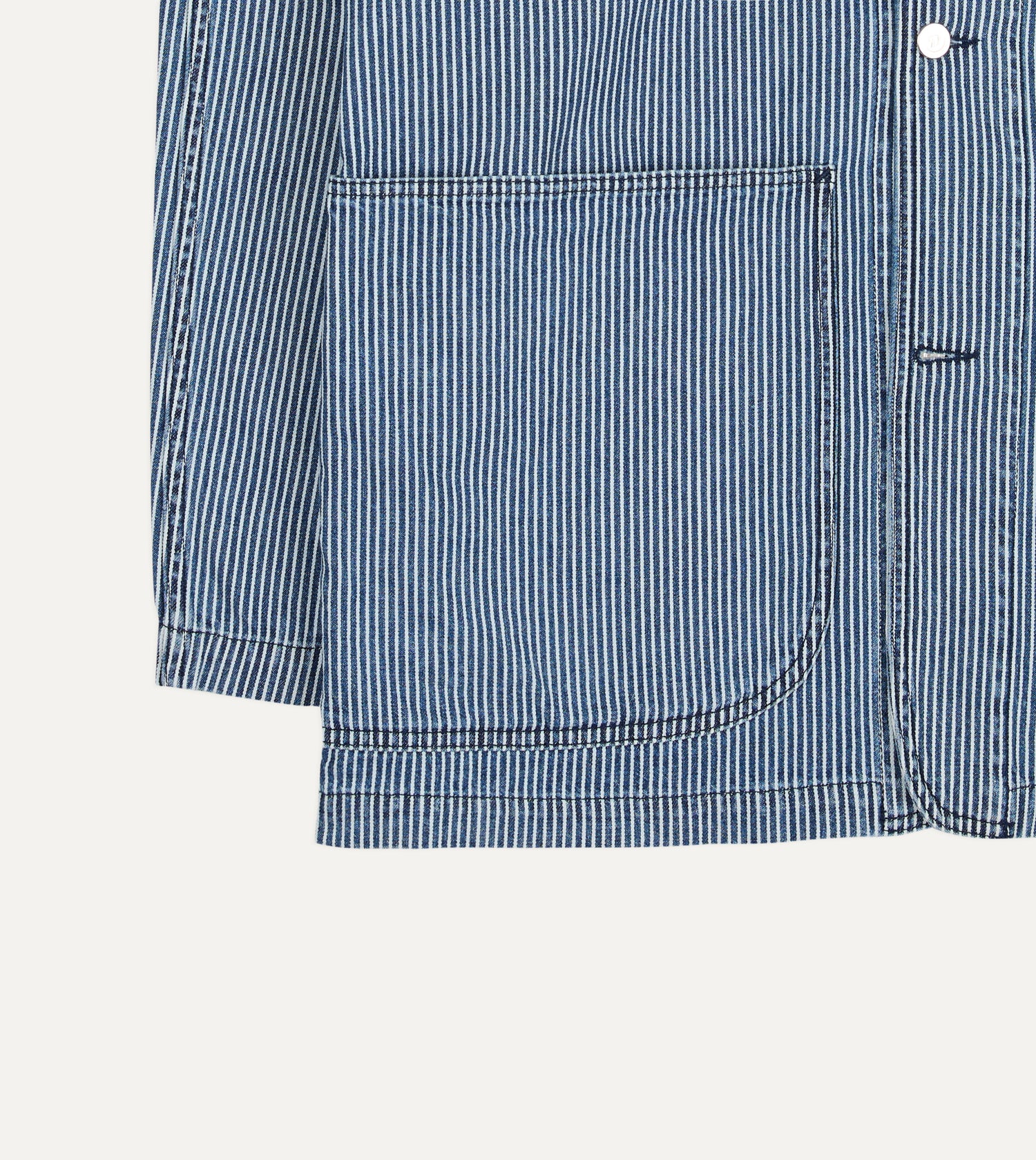 Indigo Stripe Denim Field Jacket