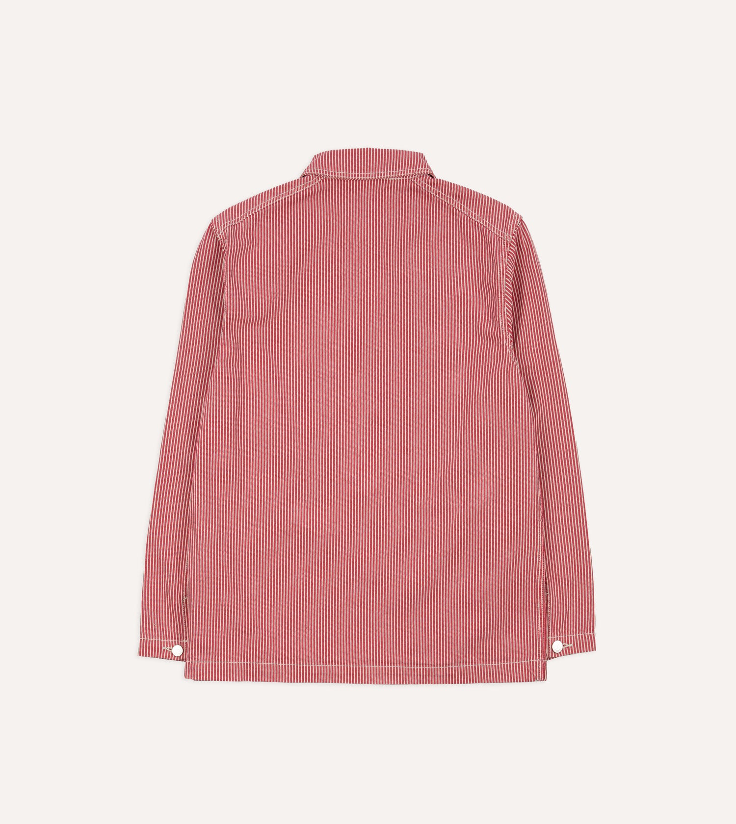 Red Stripe Cotton Fatigue Jacket