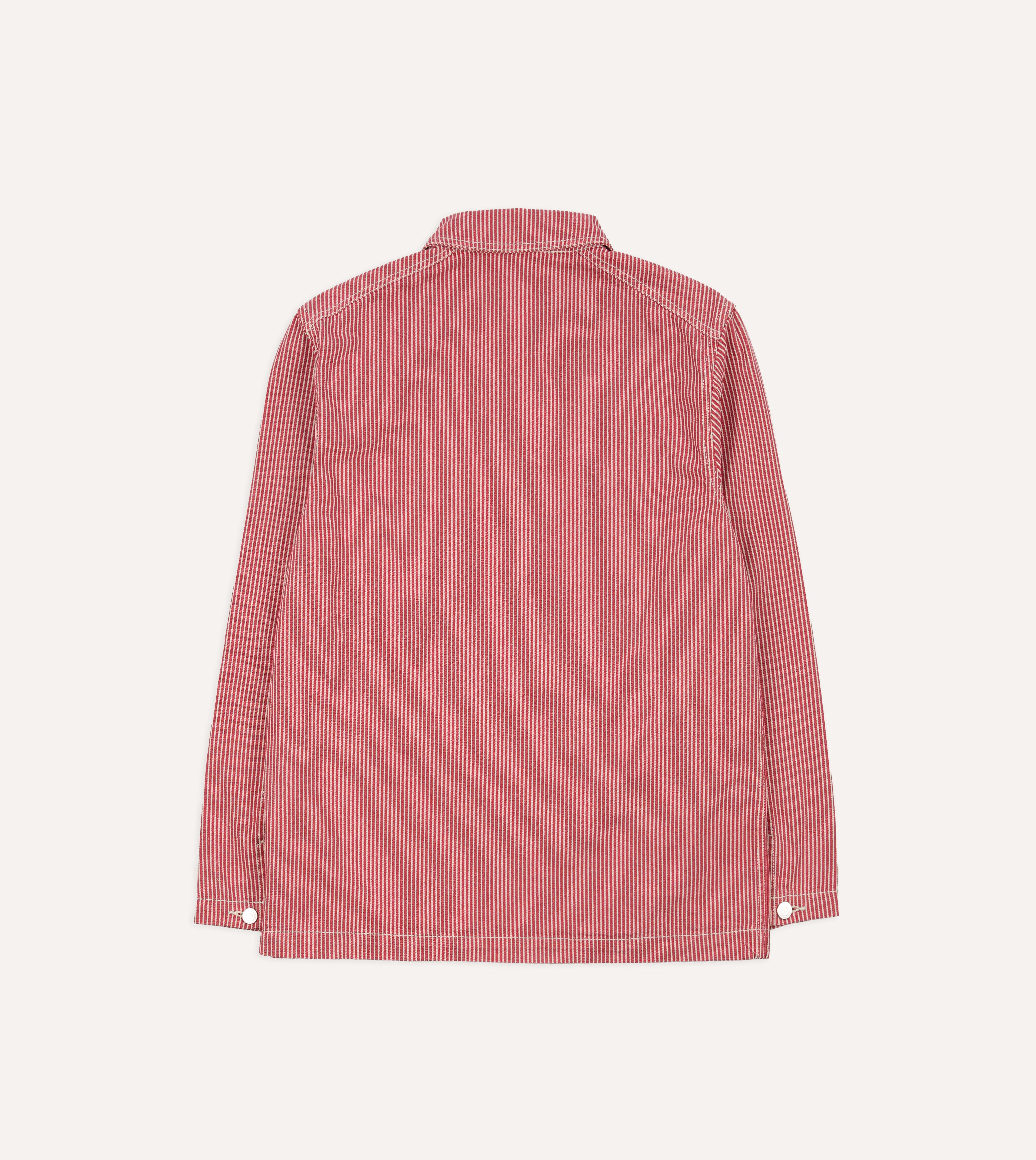 Red Stripe Cotton Fatigue Jacket