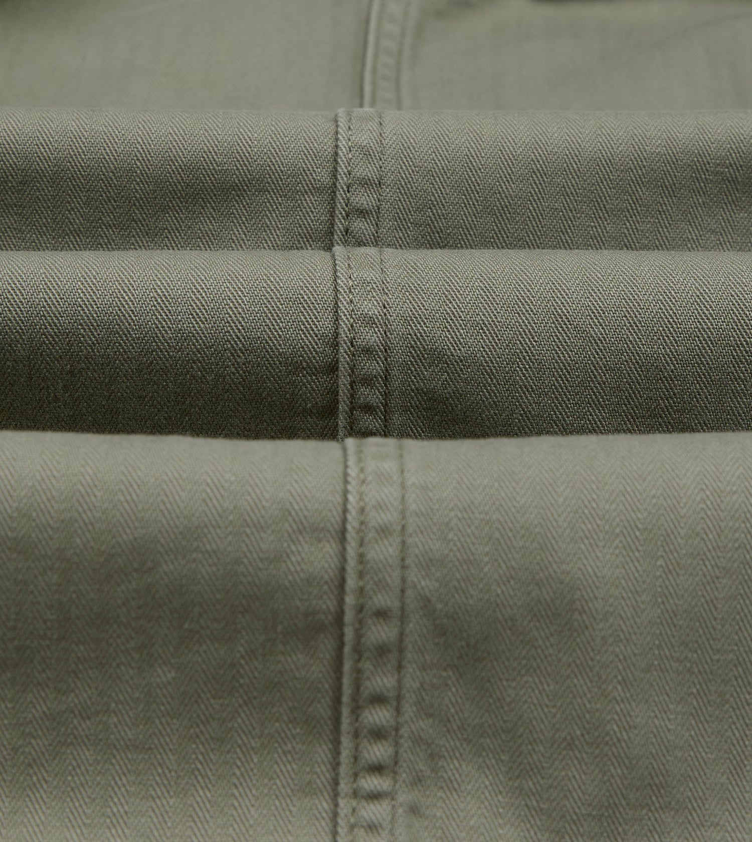 Olive Herringbone Cotton Artist Chore Jacket