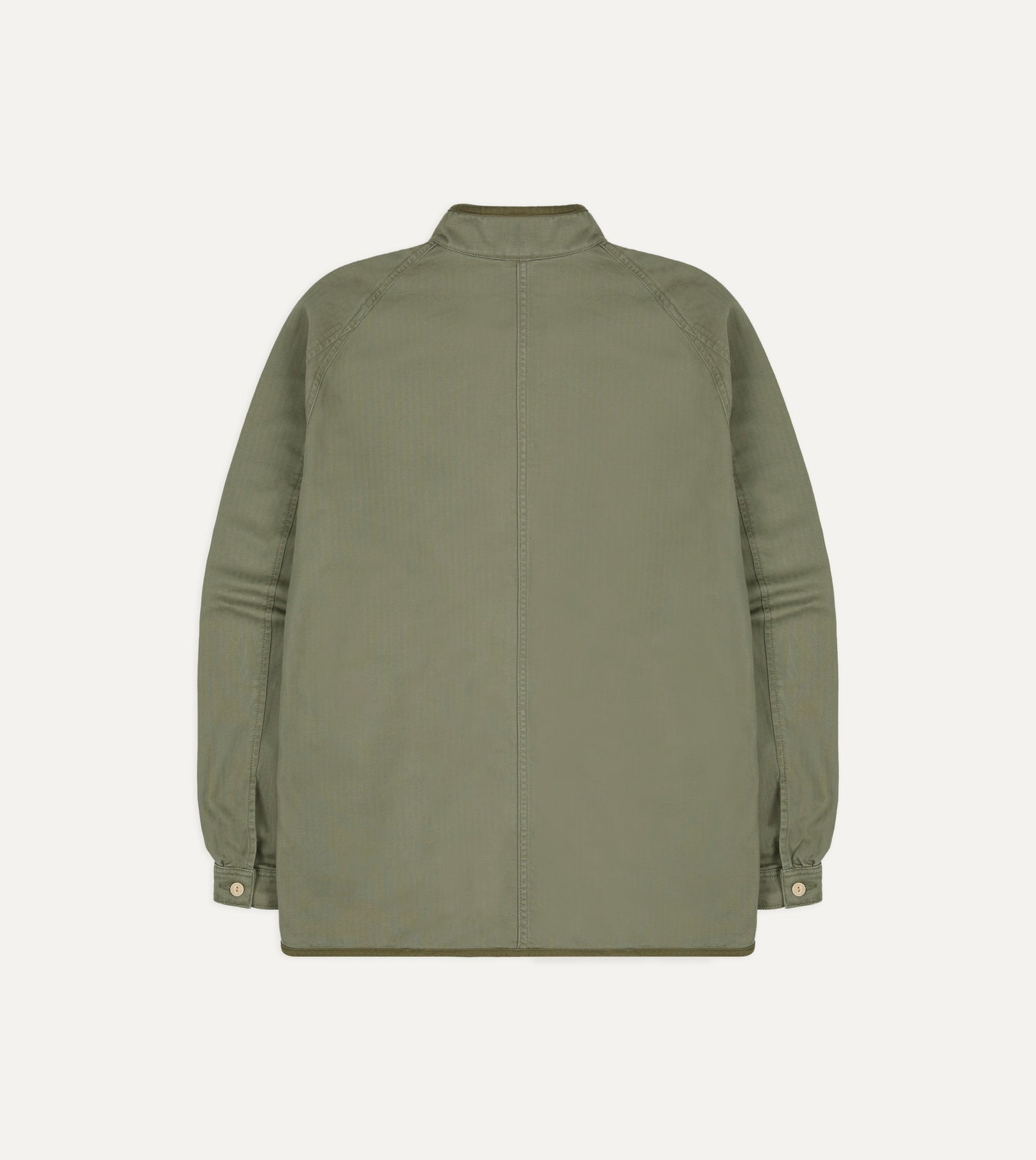 Olive Herringbone Cotton Artist Chore Jacket